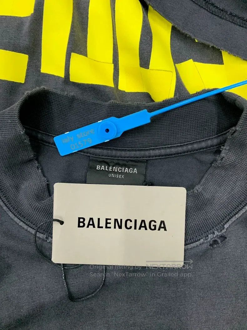 Balenciaga Balenciaga Tape Alphabet Logo Print Ribbed Knit Round Neck Size US S / EU 44-46 / 1 - 5 Thumbnail