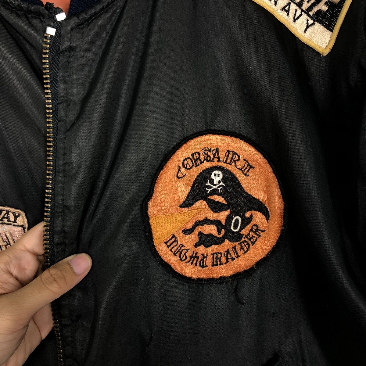 Japanese Brand 🔥90s RIOT RIOT REVERSIBLE BOMBER JACKET USS MIDWAY MILITARY Size US M / EU 48-50 / 2 - 15 Thumbnail