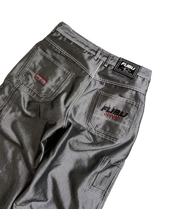 Fubu FUBU jeans shiny vintage baggy jeans silver metallic size 30 Size US 30 / EU 46 - 3 Thumbnail