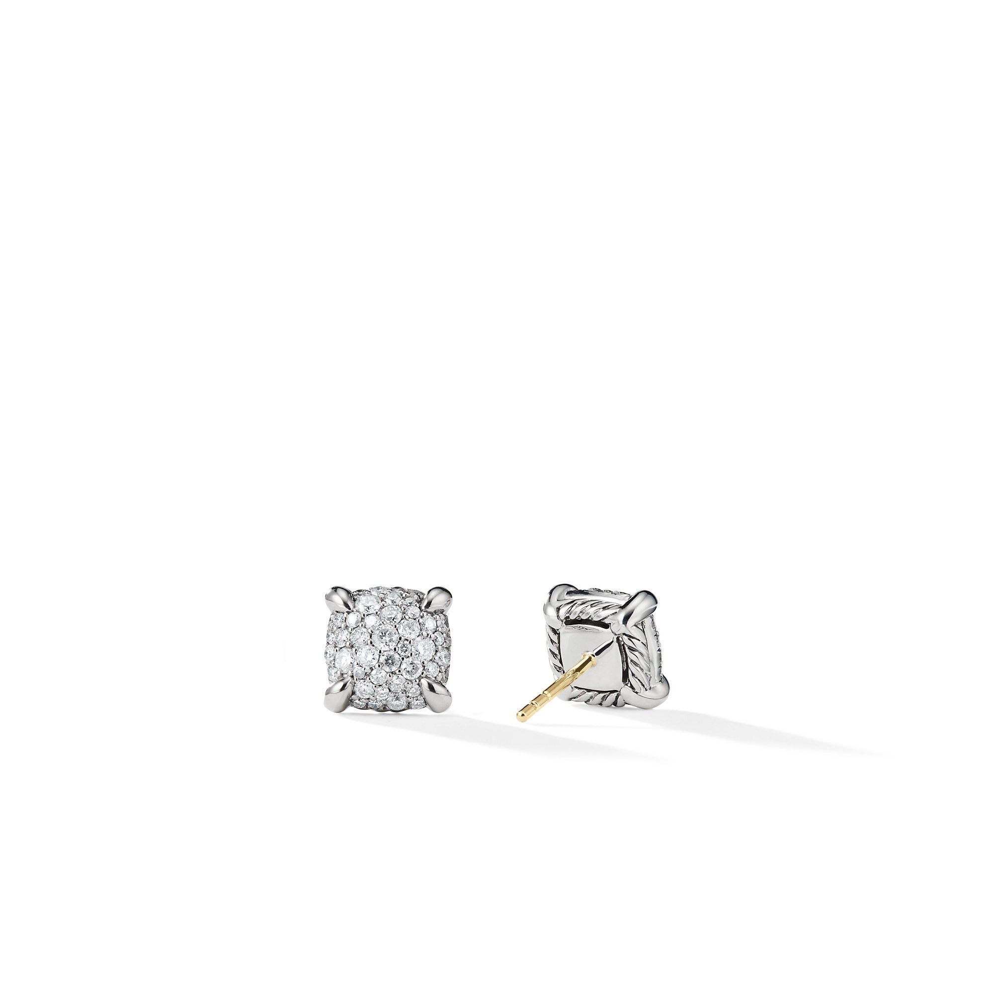 David Yurman o1w1db10525 E12870D Earrings in Silver with Pave Diamond Size ONE SIZE - 2 Thumbnail