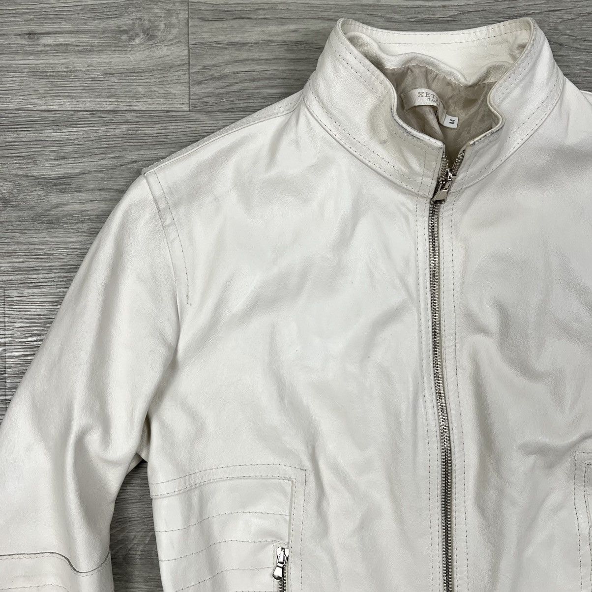Other XETRA Italy Creamy Lambskin Leather Moto Jacket Women’s Sz M Size M / US 6-8 / IT 42-44 - 7 Thumbnail