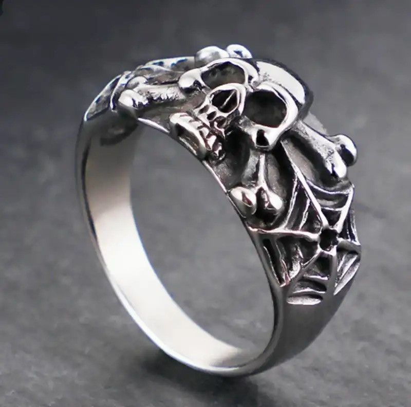 Other Gothic Steel Skull Rings Size ONE SIZE - 1 Thumbnail