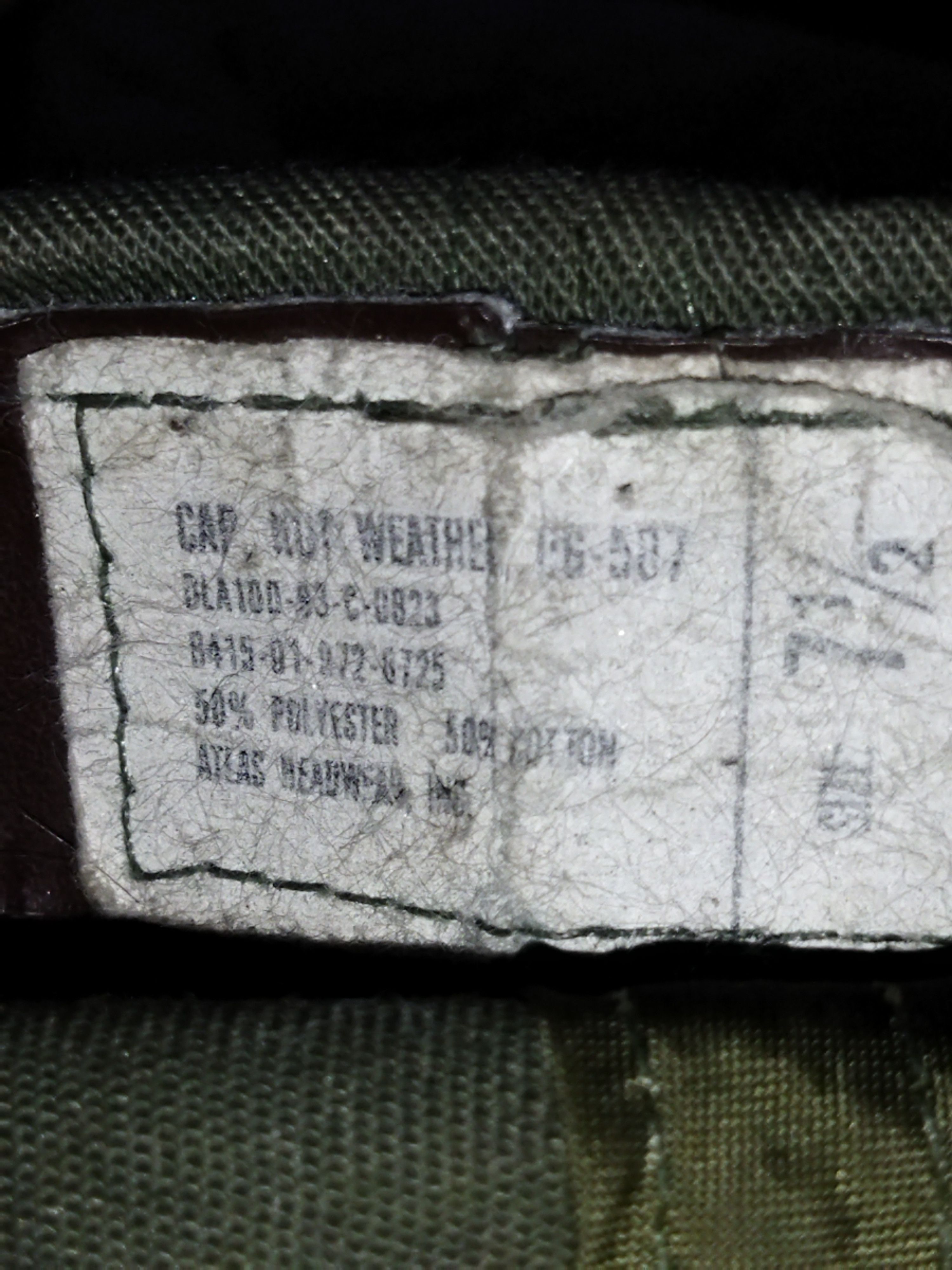 Vintage Vintage Us Army OG 507 Hat Size ONE SIZE - 3 Thumbnail