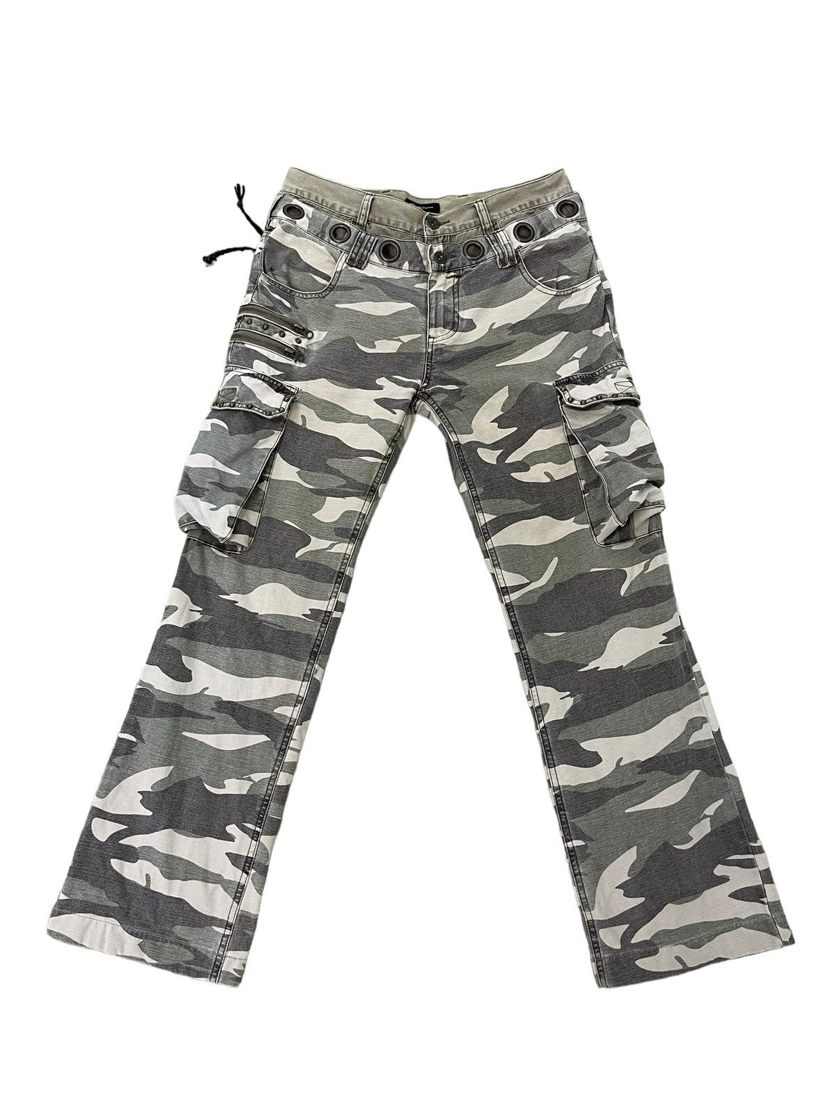 Japanese Brand Double Waist Cargo In The Attic Homme Camo Regular 7🟦9 Size US 31 - 1 Thumbnail
