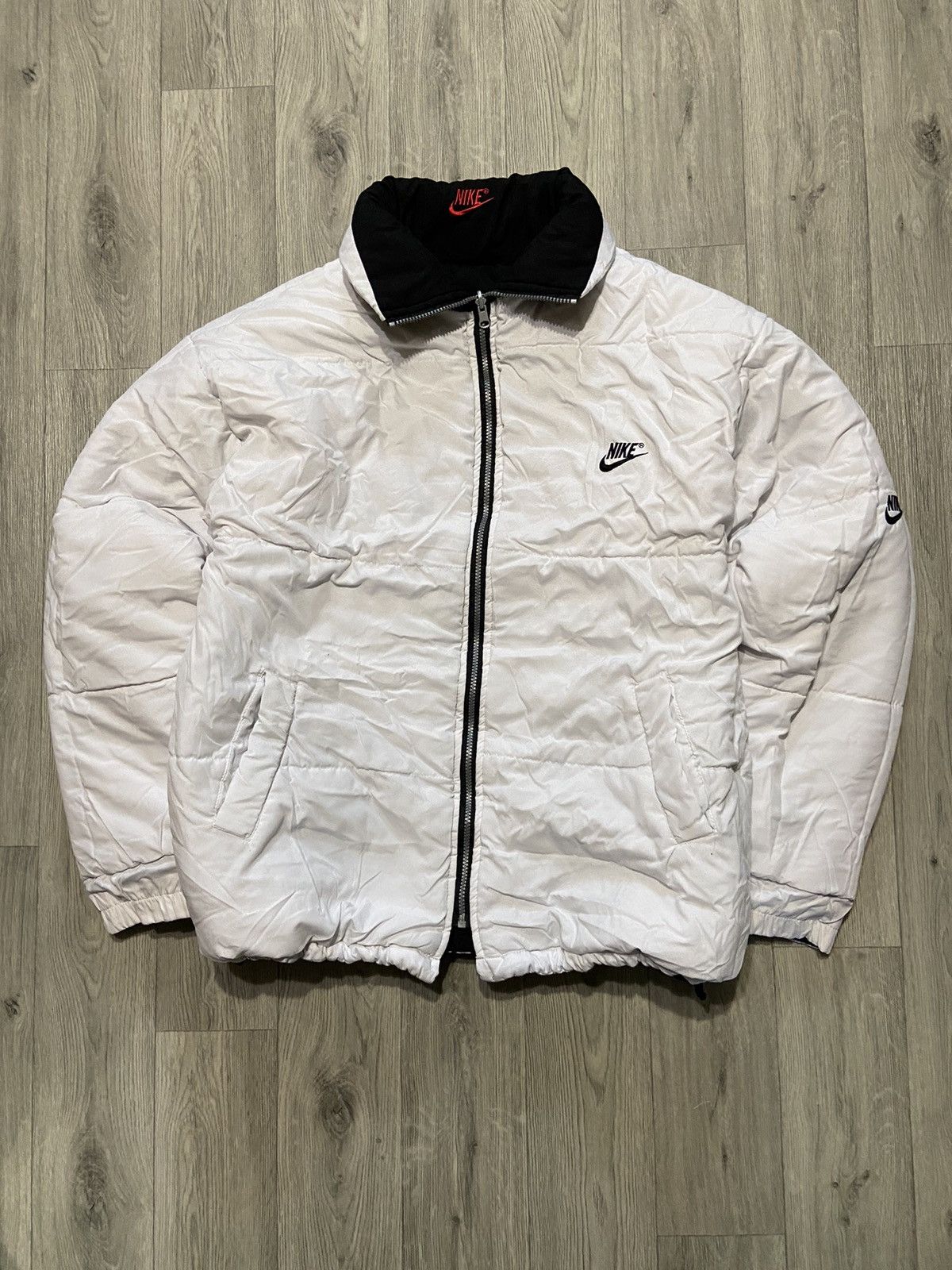Nike Nike vintage 90s puffer jacket big logo reversible RARE Size US XL / EU 56 / 4 - 12 Thumbnail