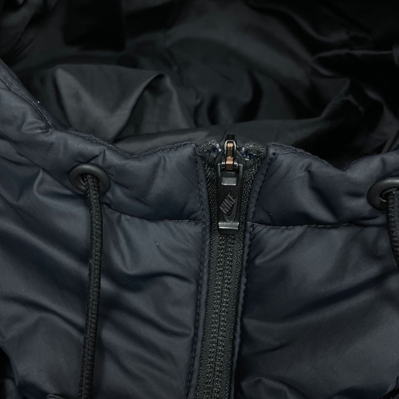 Nike Nike Sportswear Women Black Hooded Full Zip Puffer Jacket XS Size XS / US 0-2 / IT 36-38 - 6 Thumbnail