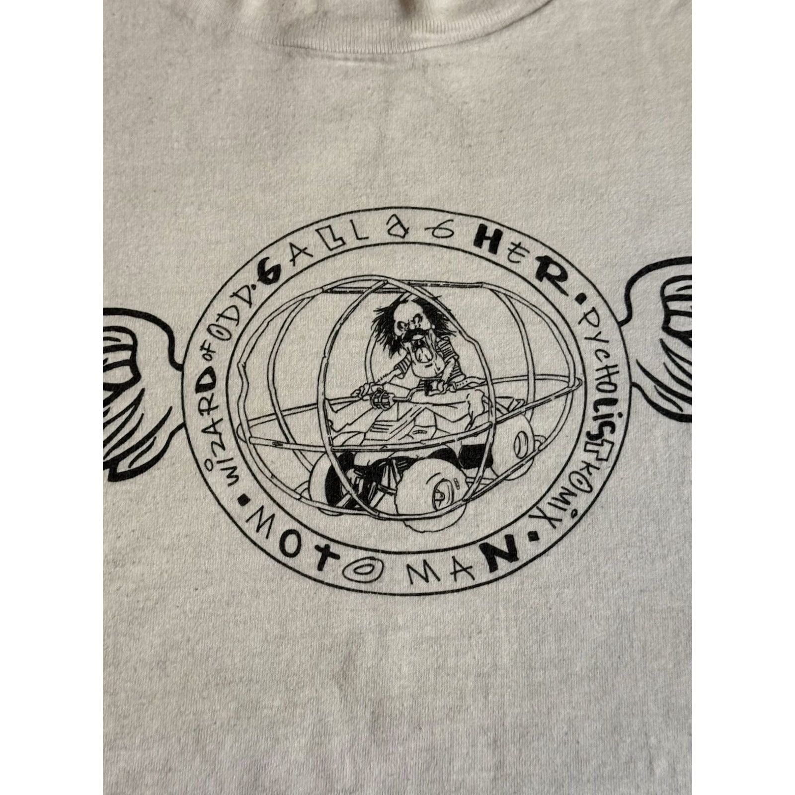 Vintage VINTAGE Gallagher Wizard Of Odd Moto Man Comic T Shirt XL White Carrot Top Comedy White House Mens 90s Graphic Print Short Sleeve Crew Neck Cotton Size US XL / EU 56 / 4 - 3 Thumbnail