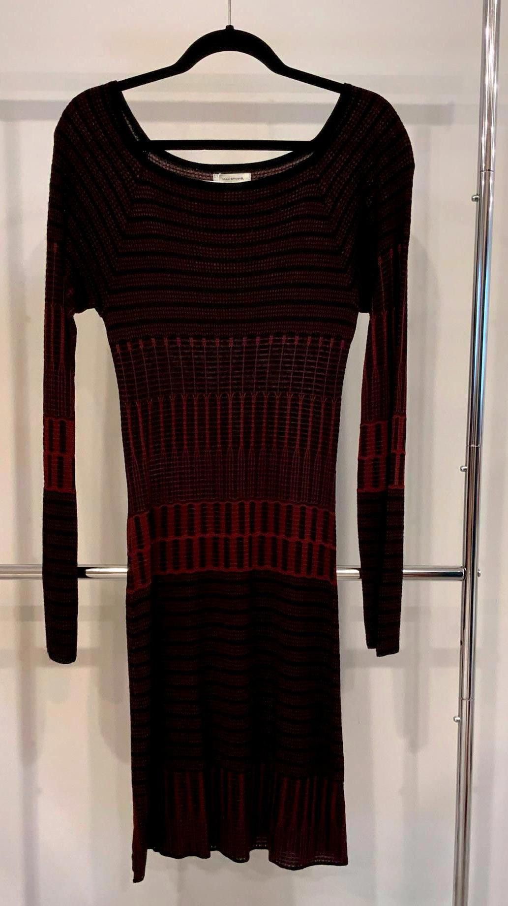 Designer Max Studio Women's Long Sleeve Knit Dress - Size M Size M / US 6-8 / IT 42-44 - 1 Thumbnail