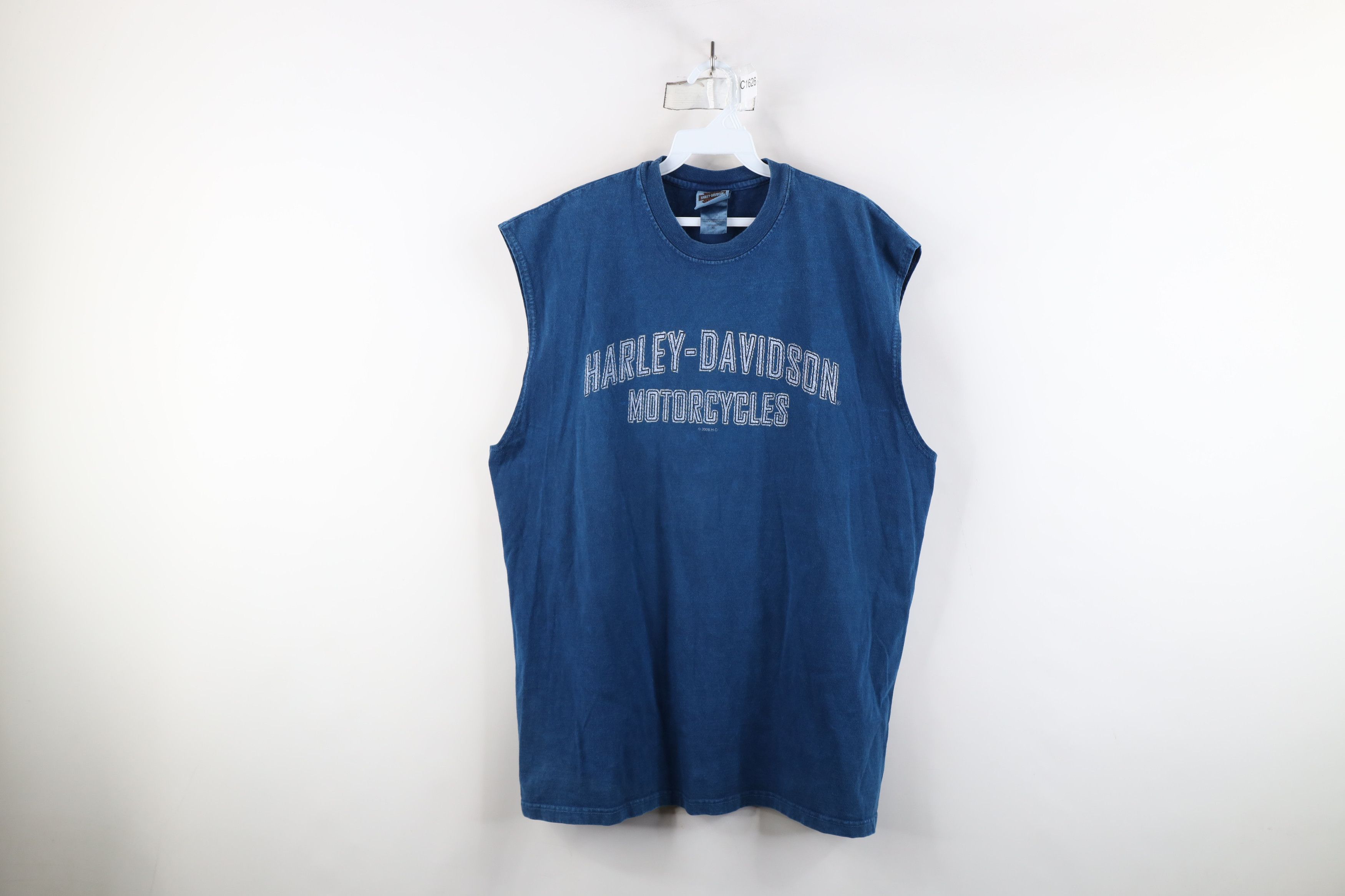Harley Davidson × Vintage Vintage Y2K 2008 Harley Davidson Wash Sleeveless T-Shirt USA Size US XL / EU 56 / 4 - 1 Thumbnail