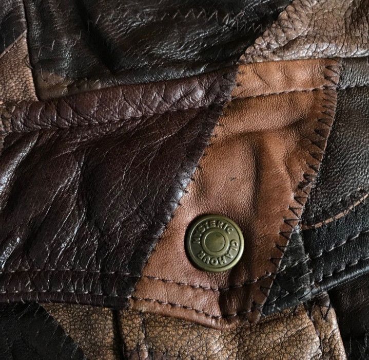 Hysteric Glamour Vintage Hysteric Glamour Patchwork Leather Jacket Size XS / US 0-2 / IT 36-38 - 4 Thumbnail