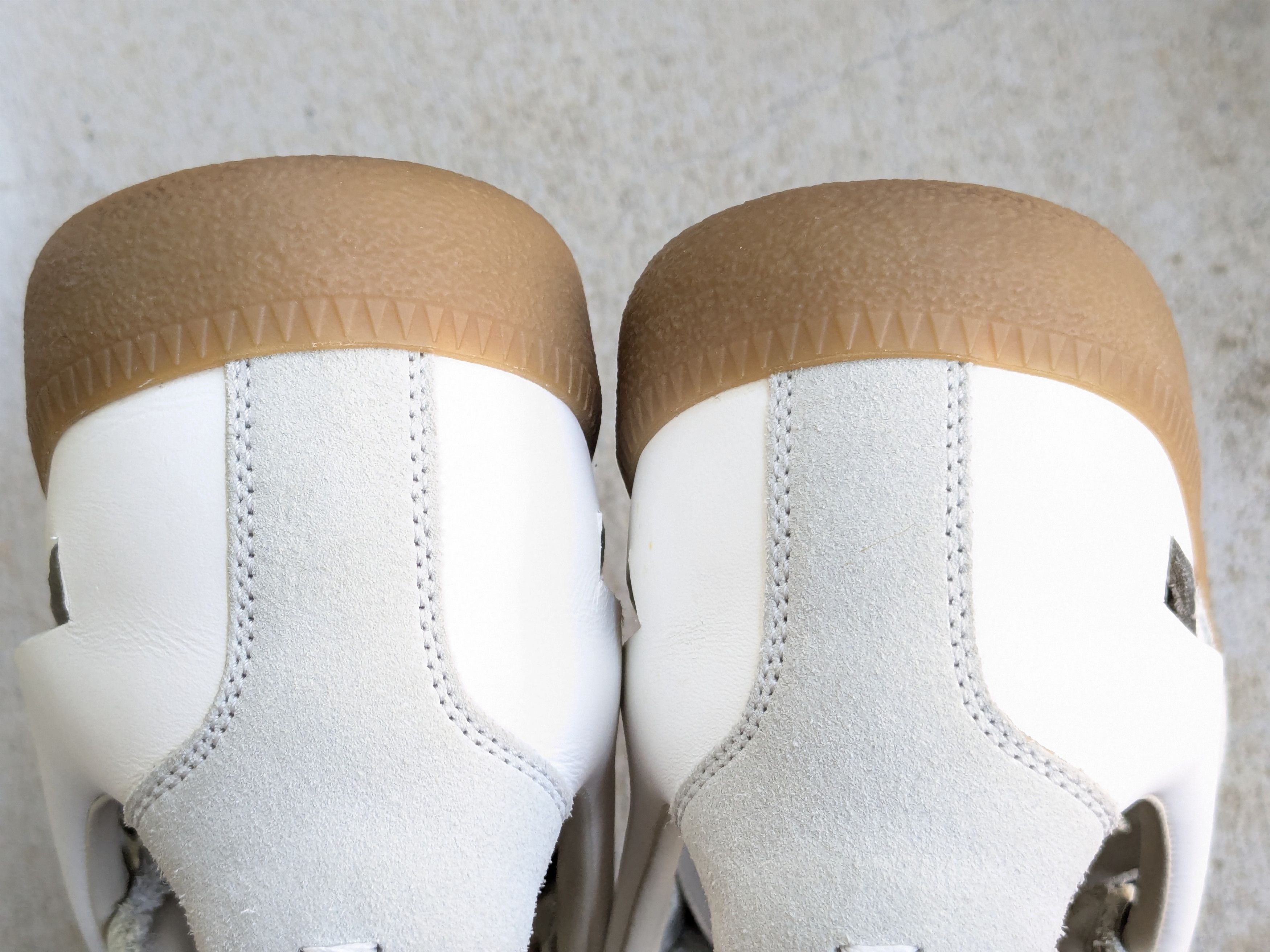 Maison Margiela Maison Margiela GAT White Gray 9 42 Leather Suede Low Tops Size US 9 / EU 42 - 12 Thumbnail