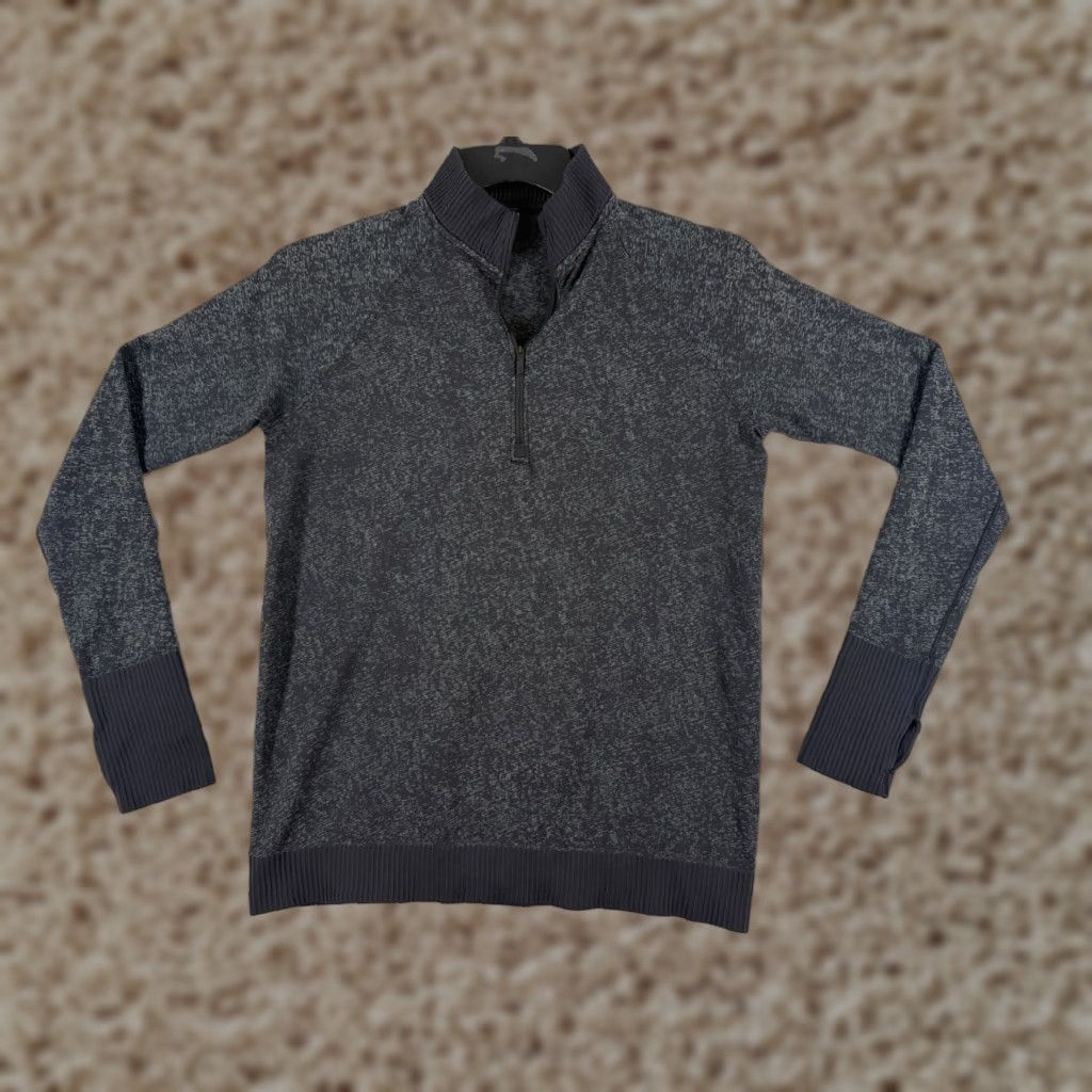 Lululemon Lululemon Sweater Women 8 Black Rest Less 1/2 Zip Mock Neck Run Running W3ATLS Womens Size M / US 6-8 / IT 42-44 - 1 Thumbnail