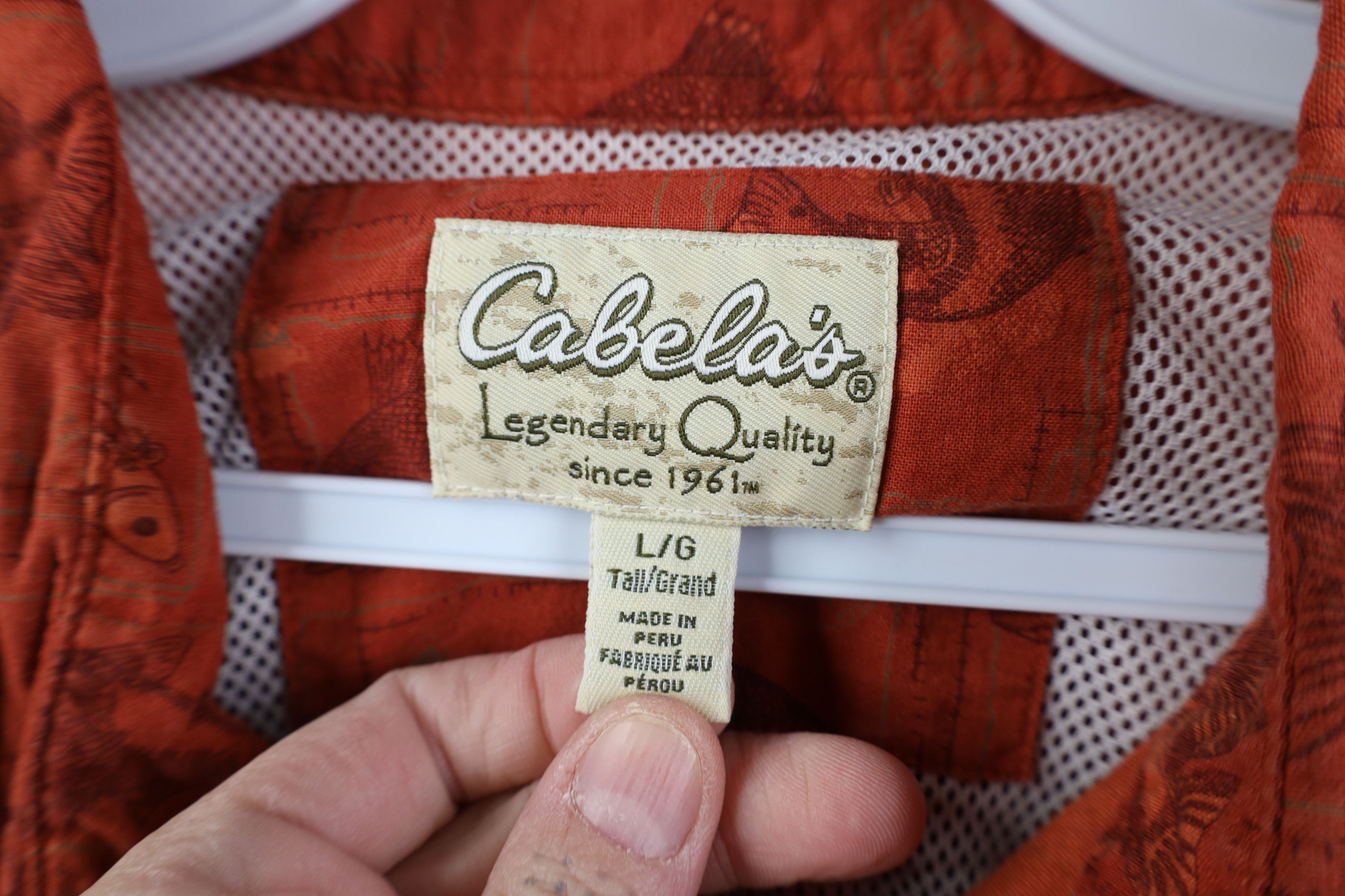 Cabelas Vintage Cabelas Fishing Lure All Over Print Button Shirt Size US L / EU 52-54 / 3 - 6 Thumbnail
