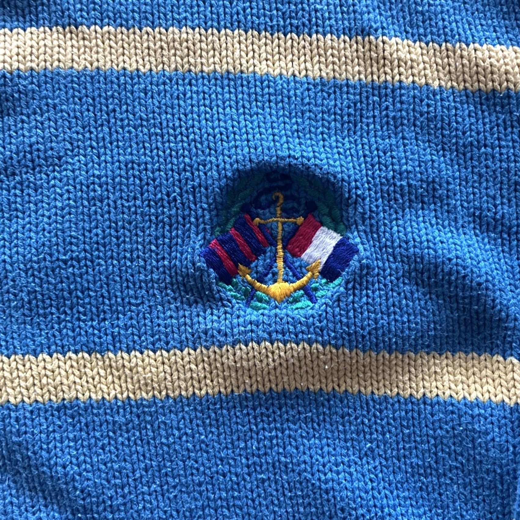 Gant GANT Nautical Sweater Men L 100% Cotton Multicolor Pullover Navy Multicolor Nautical Theme Mens Large Sweater Size US L / EU 52-54 / 3 - 4 Thumbnail