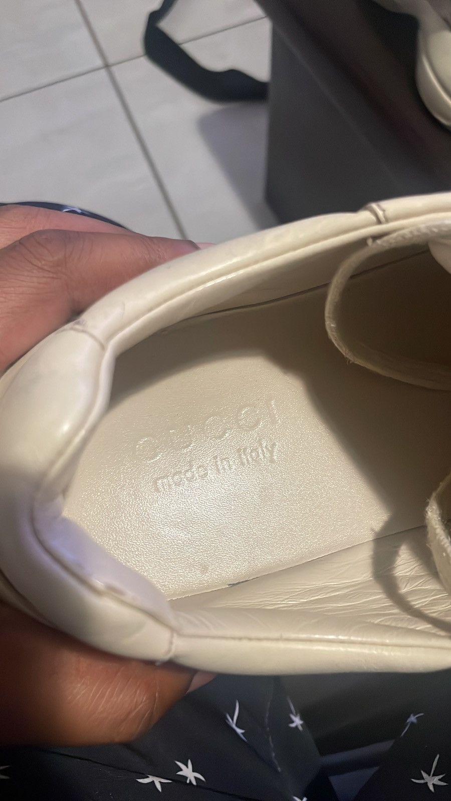 Gucci Gucci Men Leather Rython Dirty Mouth Sneakers Ivory Size US 10 / EU 43 - 7 Thumbnail