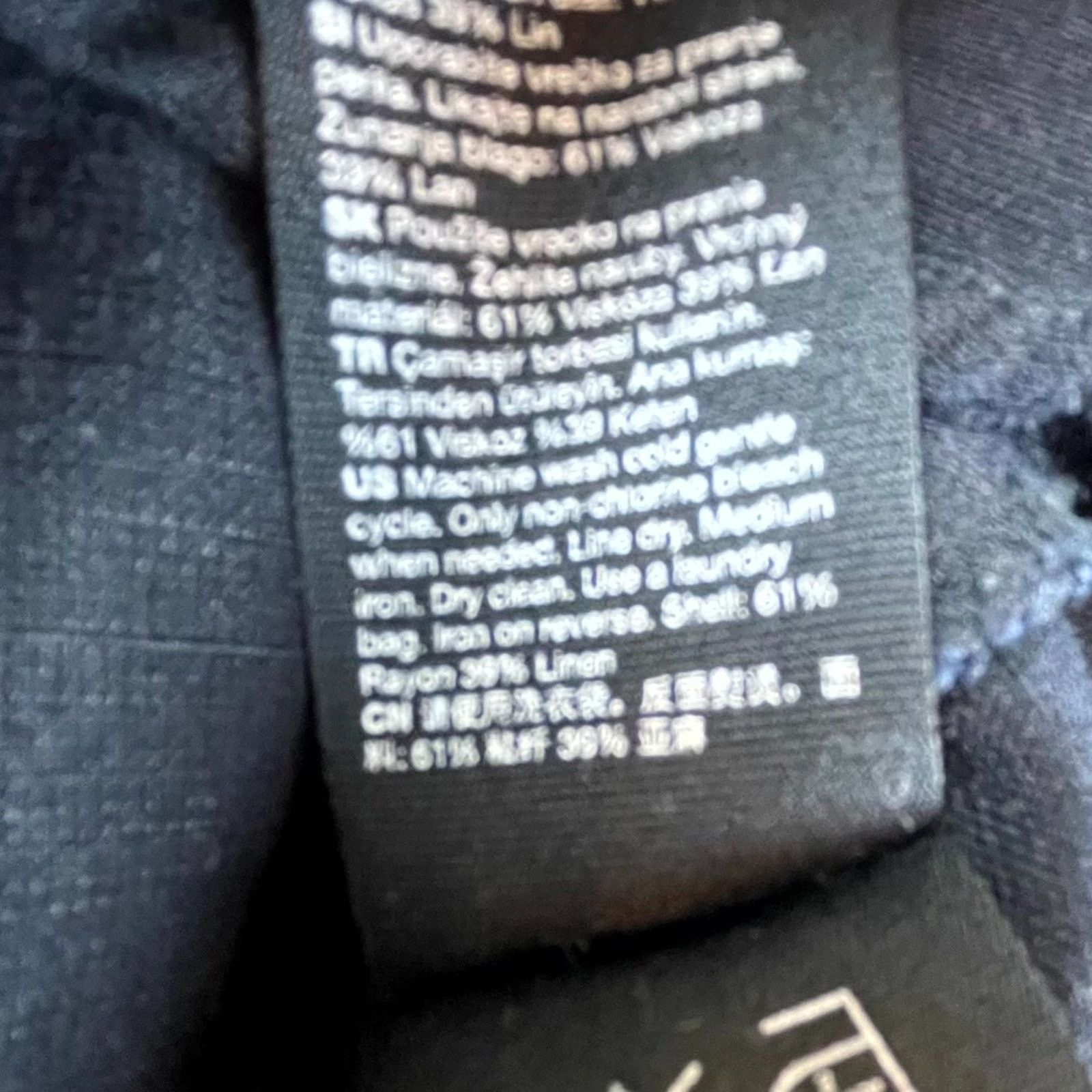 & Other Stories & Other Stories Mini Dress Womens 0 Black Linen LBD Summery Size XS / US 0-2 / IT 36-38 - 7 Thumbnail
