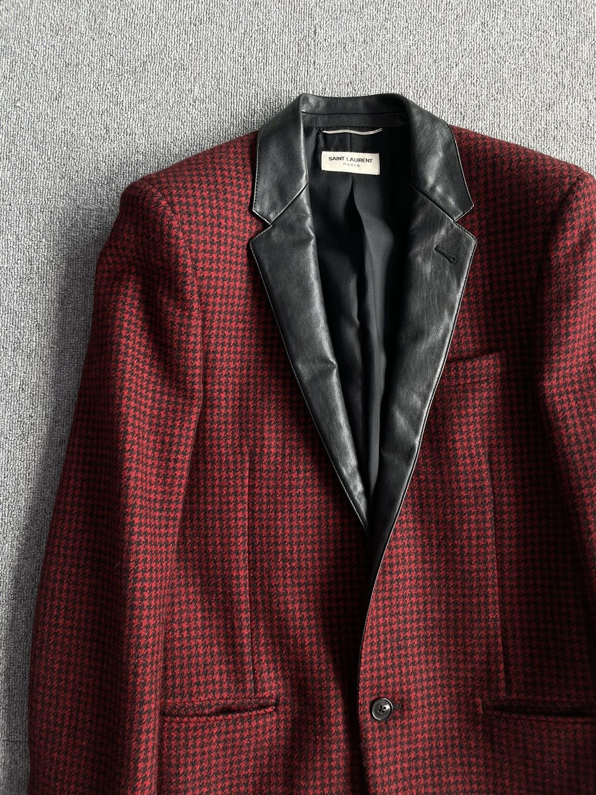 Saint Laurent Paris Hedi-era Saint Laurent Paris Leather-collar Blazer Size US XS / EU 42 / 0 - 3 Thumbnail