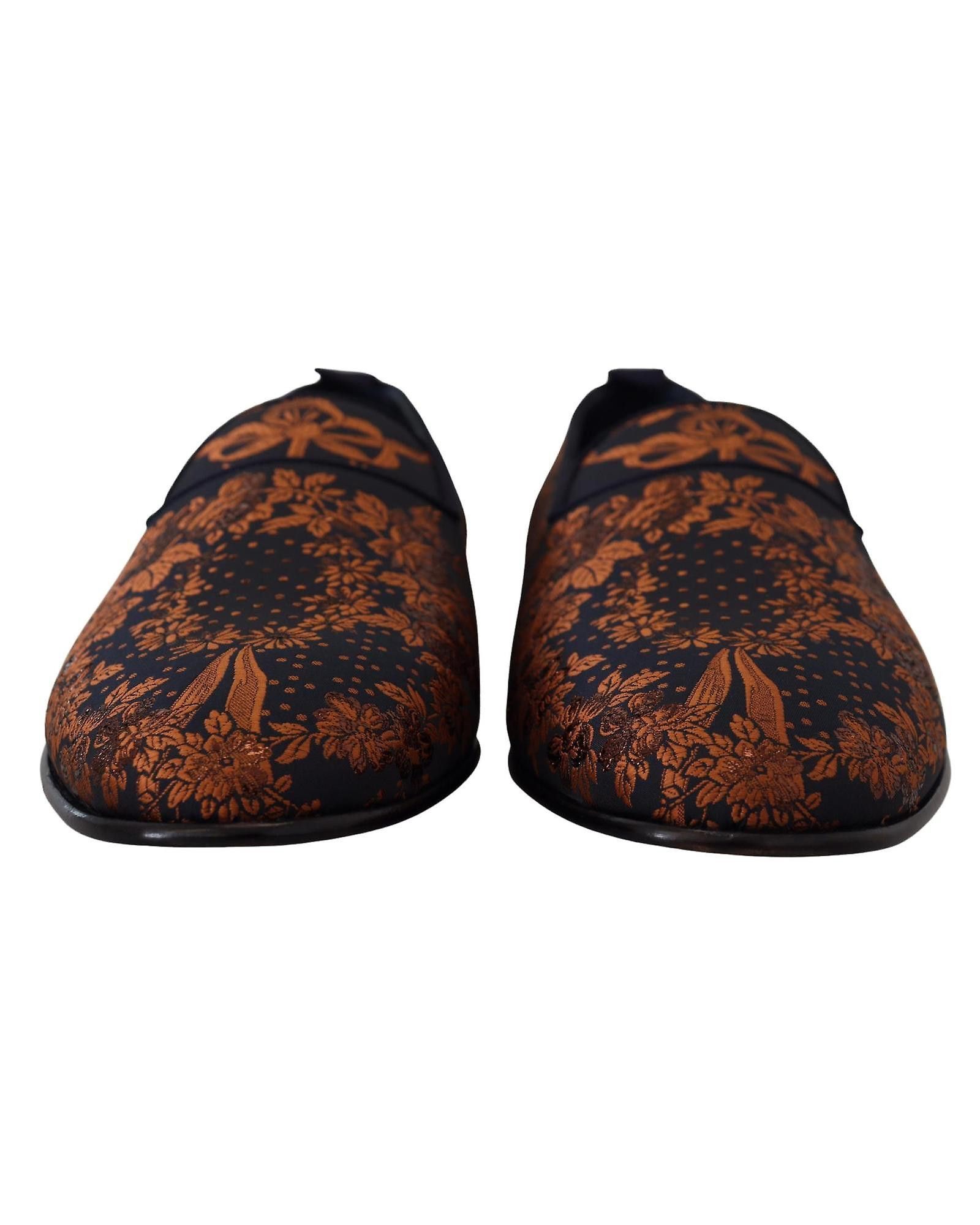Dolce & Gabbana o1y0125 Flat Loafers in Midnight Blue/Mustard Size US 7 / EU 40 - 4 Thumbnail