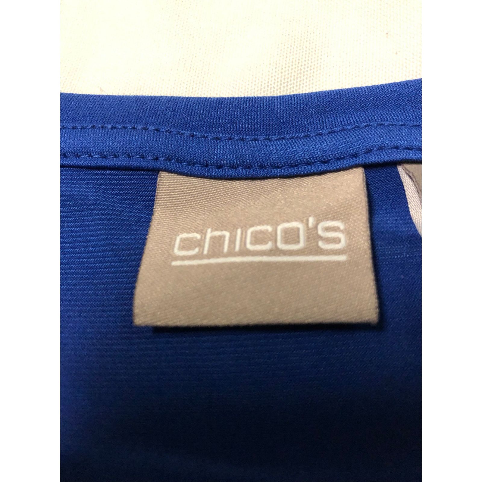 Chicos Women’s Chico’s Shortsleeved Blue Blouse Size S / US 4 / IT 40 - 4 Thumbnail