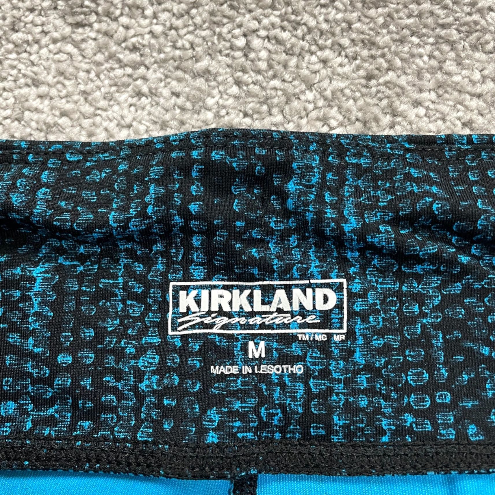 Vintage KIRKLAND Compression Leggings Women Medium Blue Black Athletic Mid Rise 30x26.5 Size 32" / US 10 / IT 46 - 4 Thumbnail