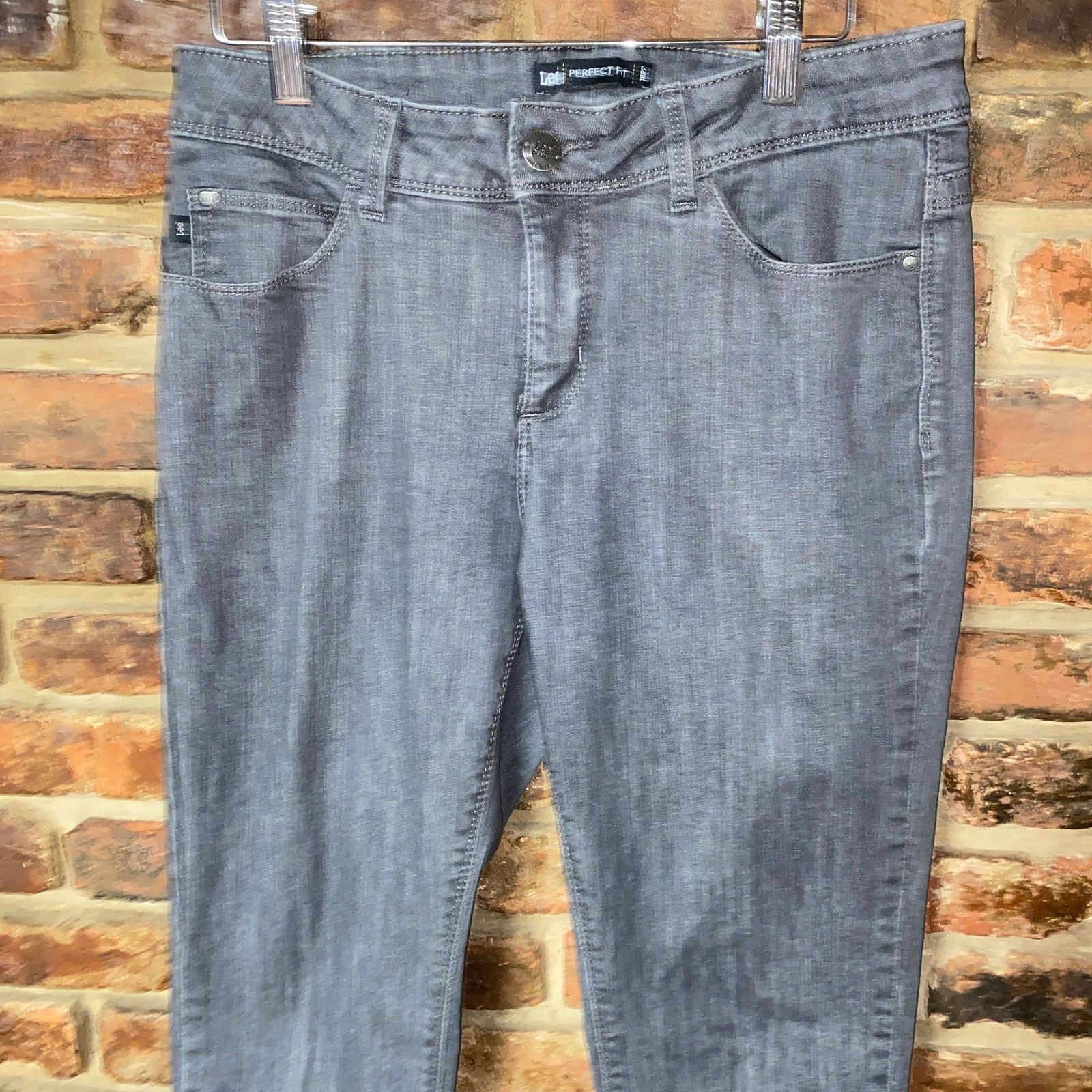 Lee Lee Gray Wash Denim Perfect Fit Skinny Jeans Women's Size 8 Size 30" / US 8 / IT 44 - 2 Thumbnail