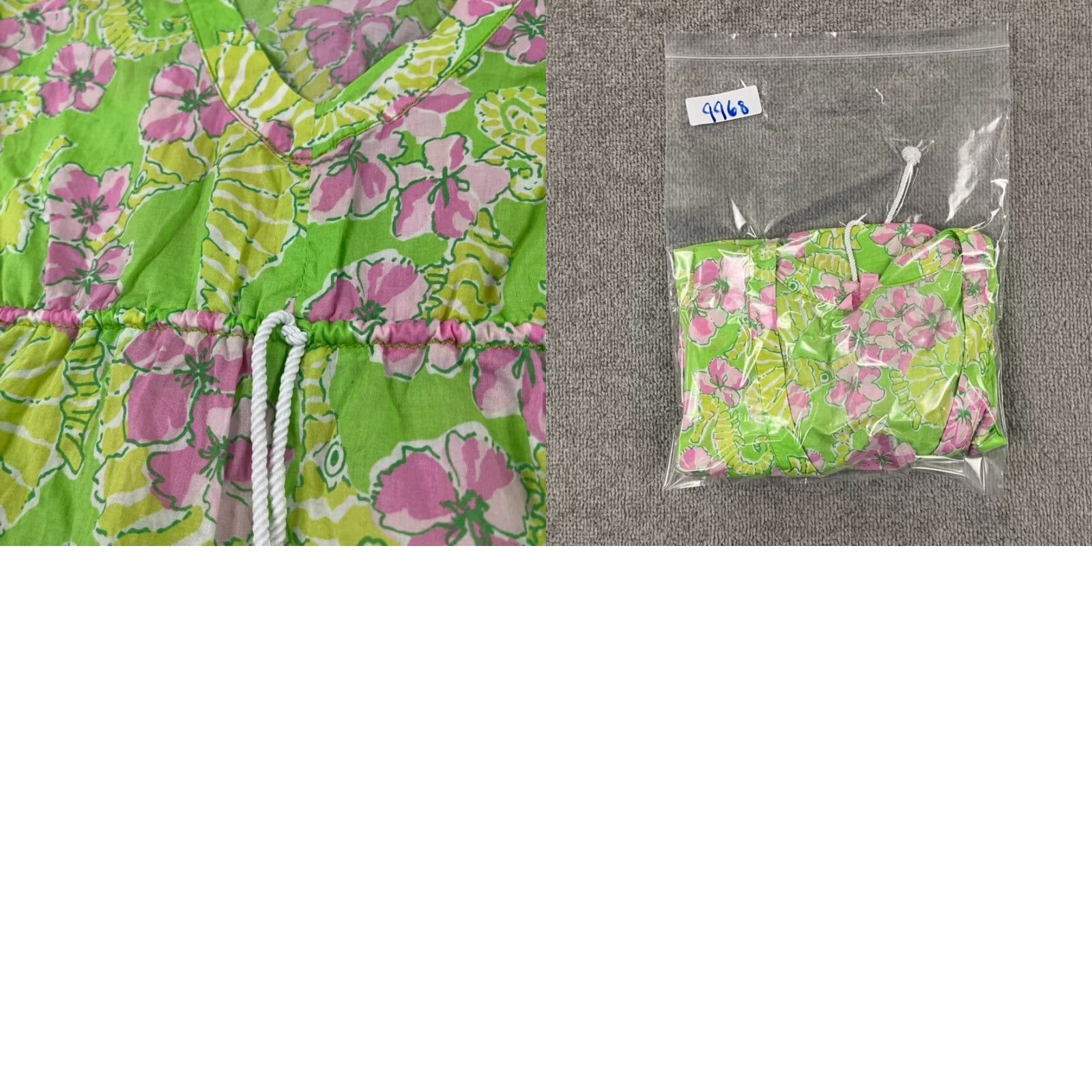 Lilly Pulitzer Lilly Pulitzer Blouse Top Womens S Green Pink Floral Seahorse Penelope Tunic Shirt Blouse Size S / US 4 / IT 40 - 8 Thumbnail