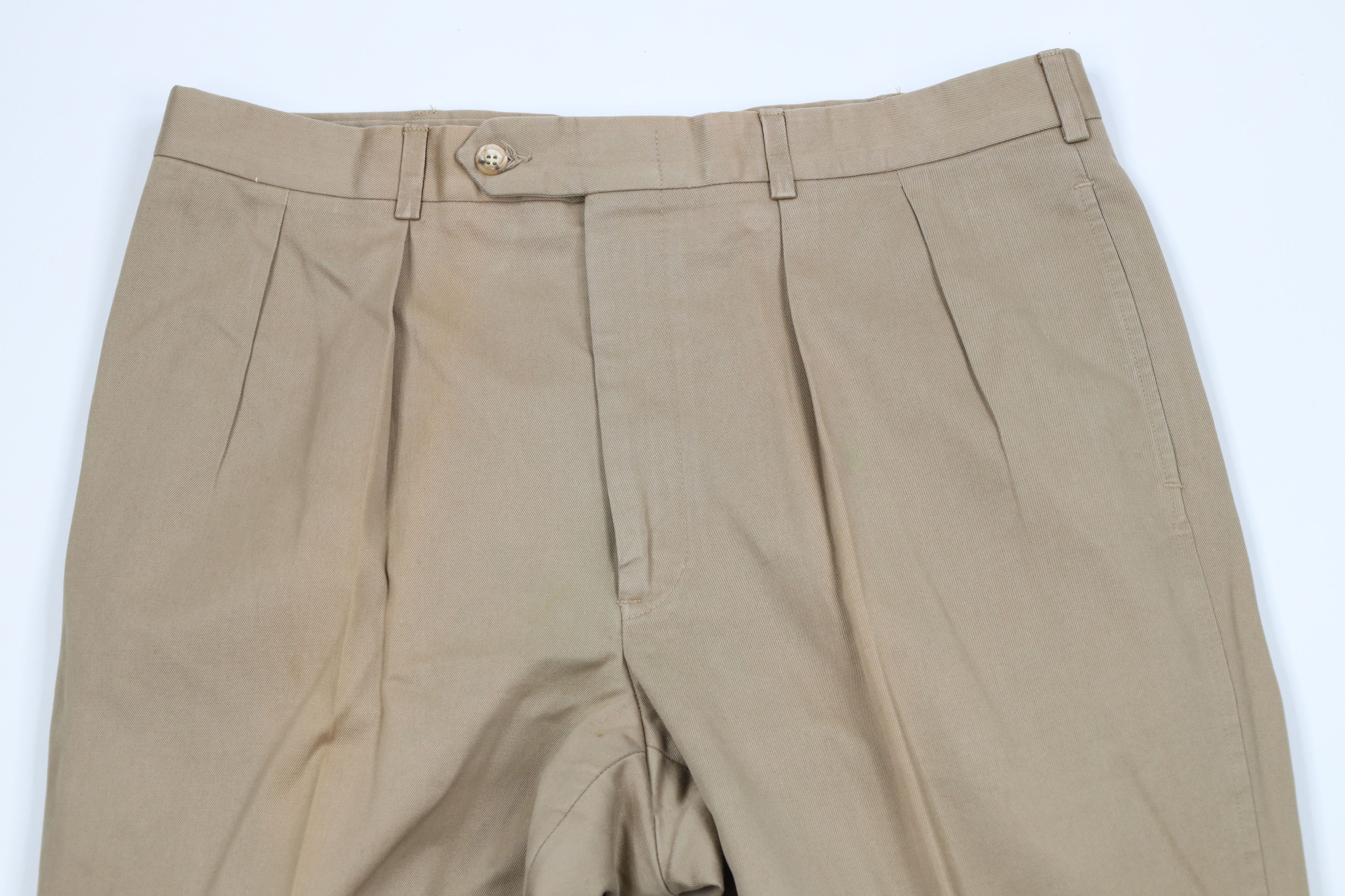 Lands' End × Vintage Vintage 70s Lands End Cuffed Wide Leg Chino Pants USA Size US 36 / EU 52 - 2 Thumbnail