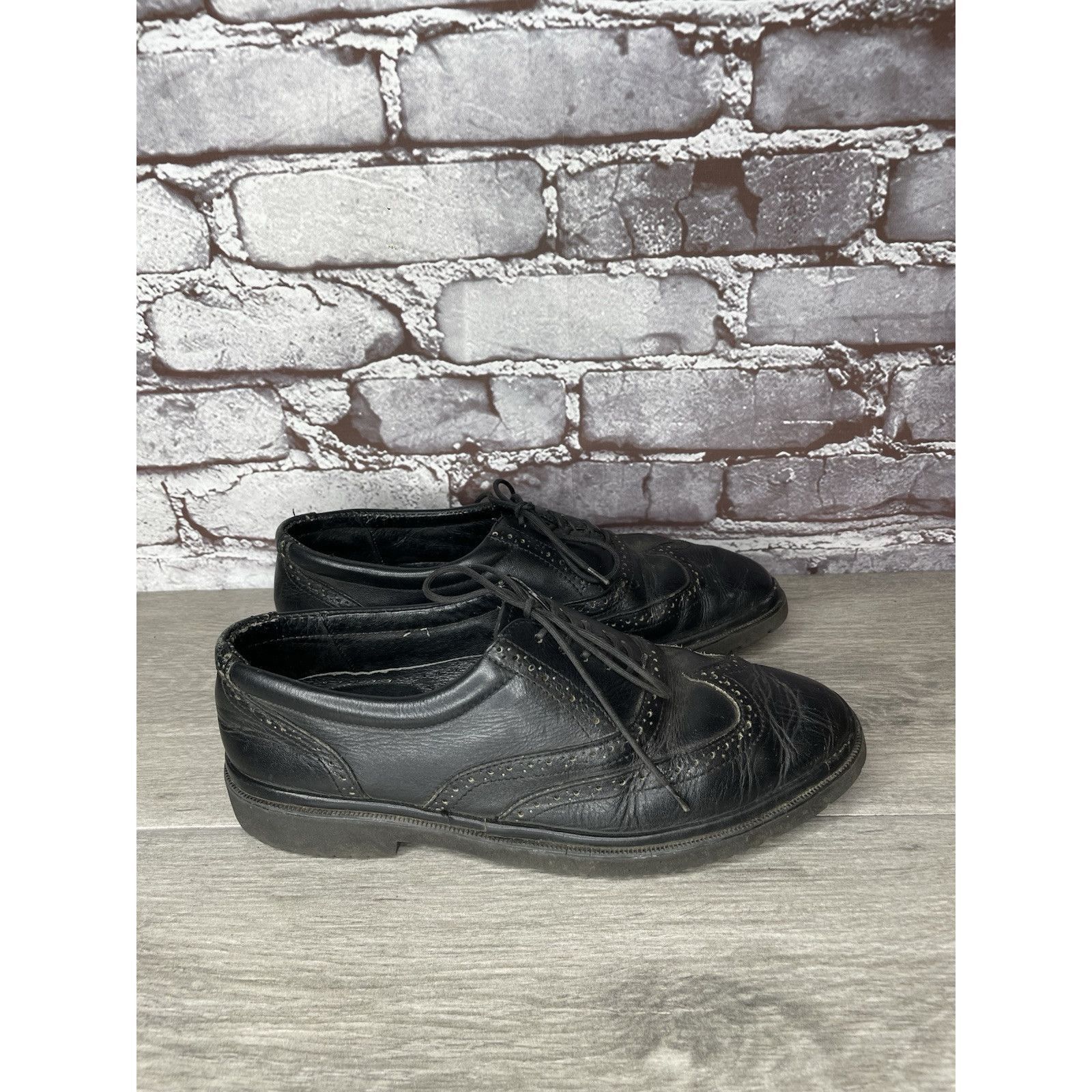 Other Jarking Classics Black Leather Lace Up Oxfords Shoes Men Sz Size US 6 / EU 39 - 14 Thumbnail