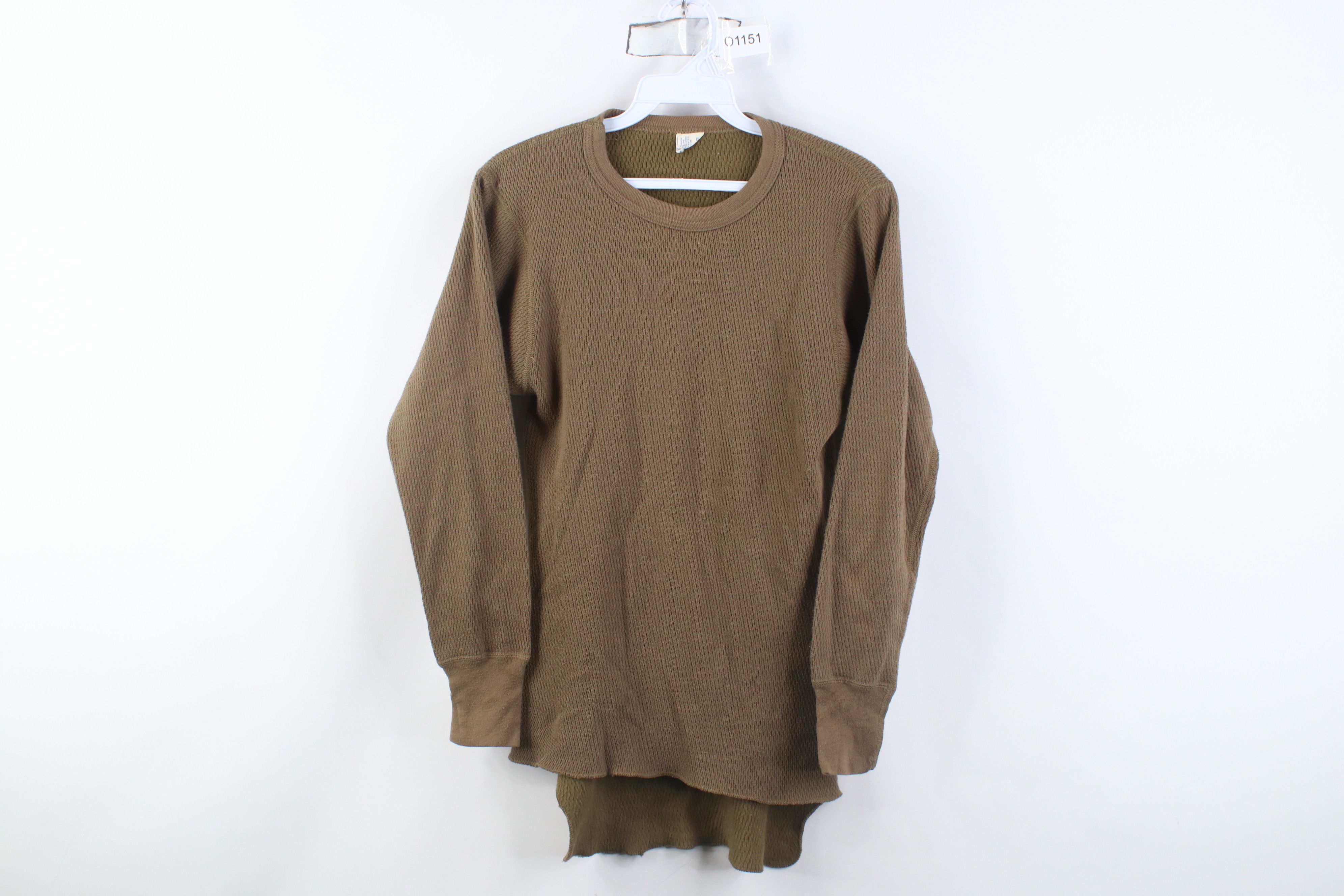 Vintage Vintage 70s Streetwear Knit Long Sleeve T-Shirt Breen USA Size US L / EU 52-54 / 3 - 1 Thumbnail