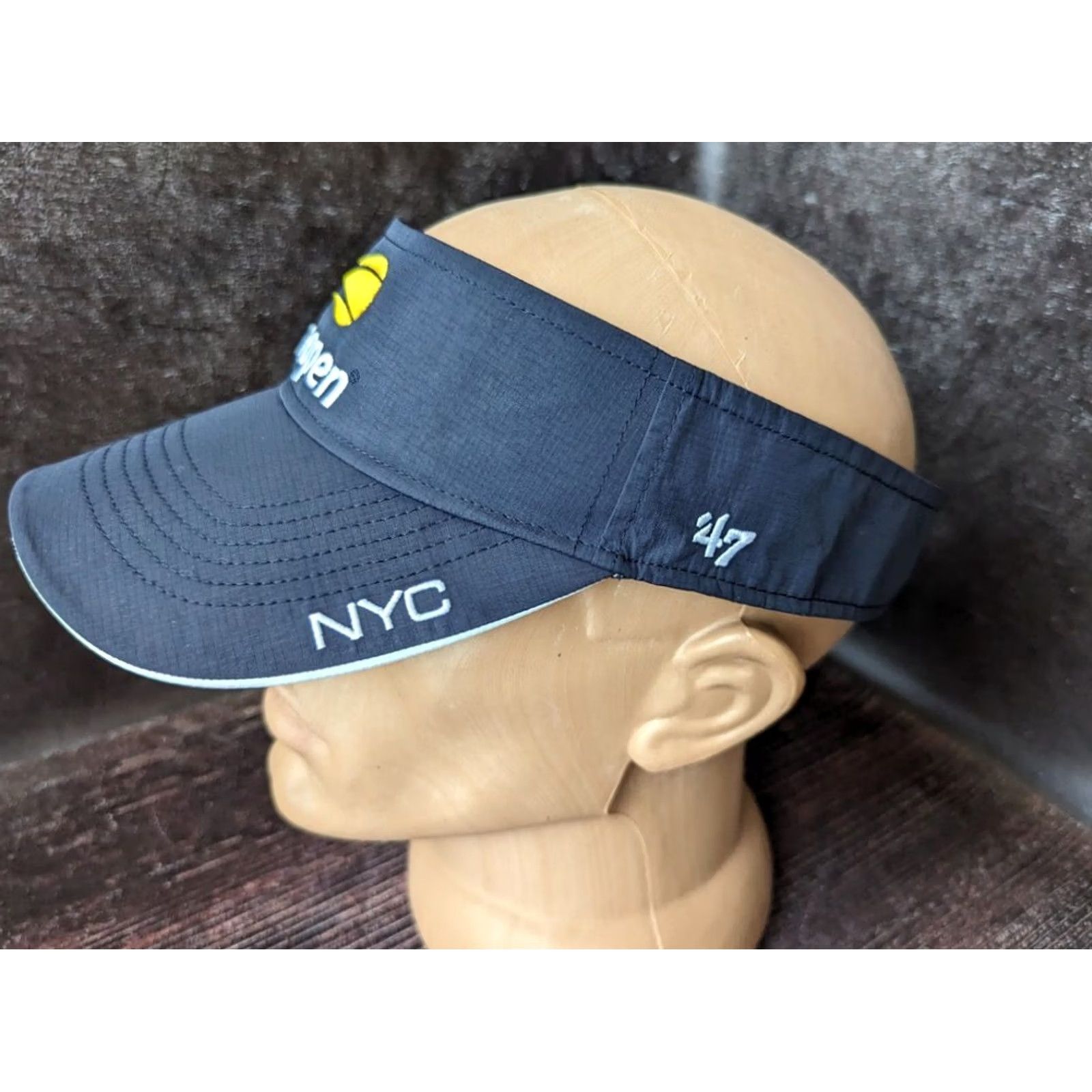 47 47 Brand Blue Visor Cap US Open Men One Size Cap Visor NYC Blue Visor Cap Size ONE SIZE - 4 Thumbnail