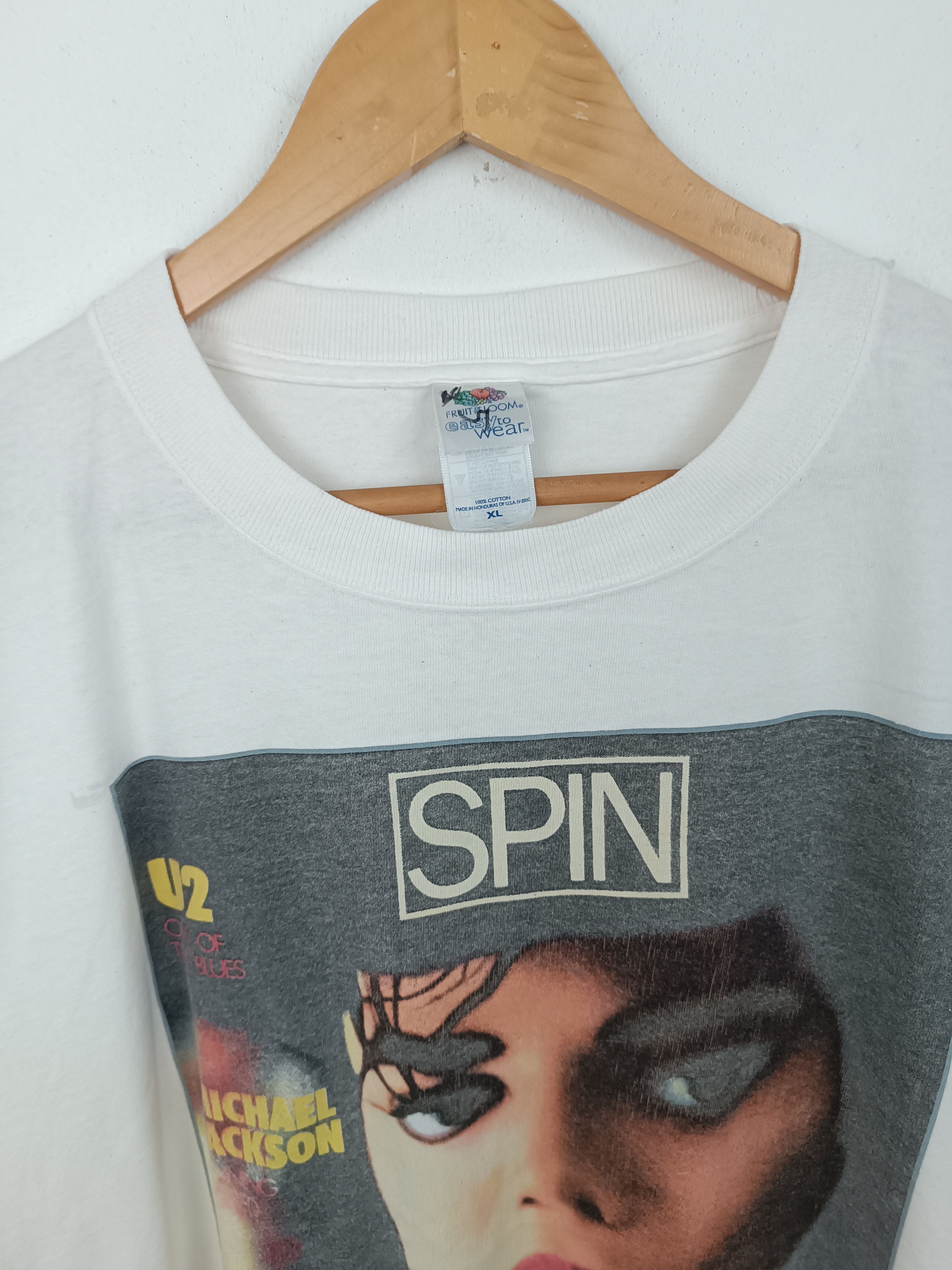 Rap Tees VINTAGE Y2K SPIN MAGAZINE MICHAEL JACKSON FADED TEE POP Size US XL / EU 56 / 4 - 10 Thumbnail
