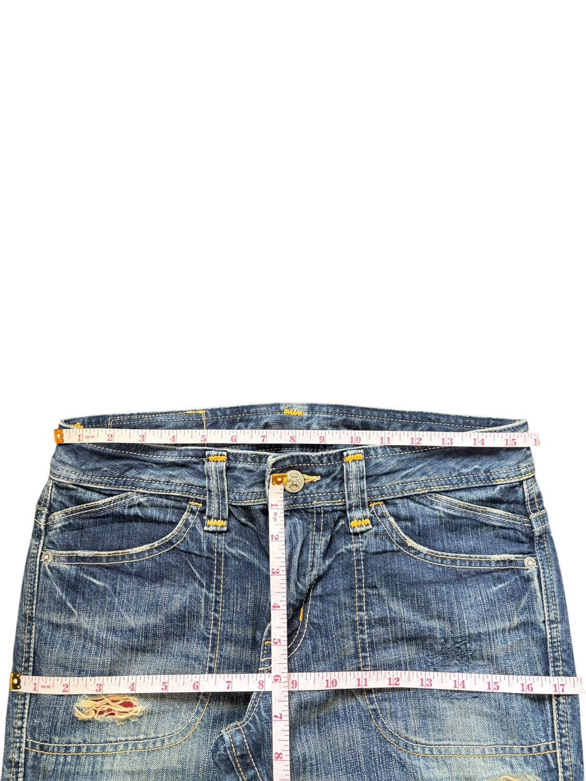 Diesel Vintage Japanese Brand Rusty Wash Distress Flare Jeans Size 31" - 6 Thumbnail