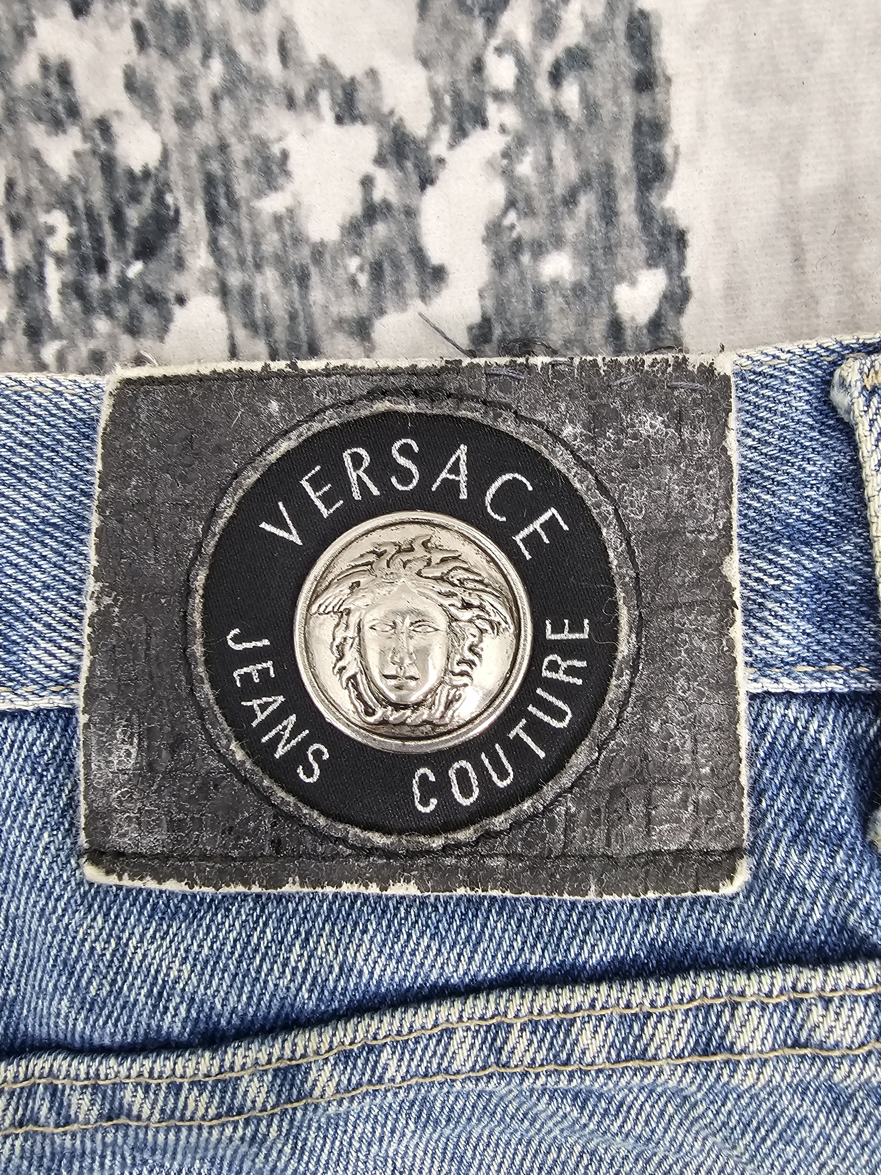 Versace Vintage VERSACE JEANS COUTURE High Rise Stain Jeans JB0294 Size US 36 / EU 52 - 13 Thumbnail