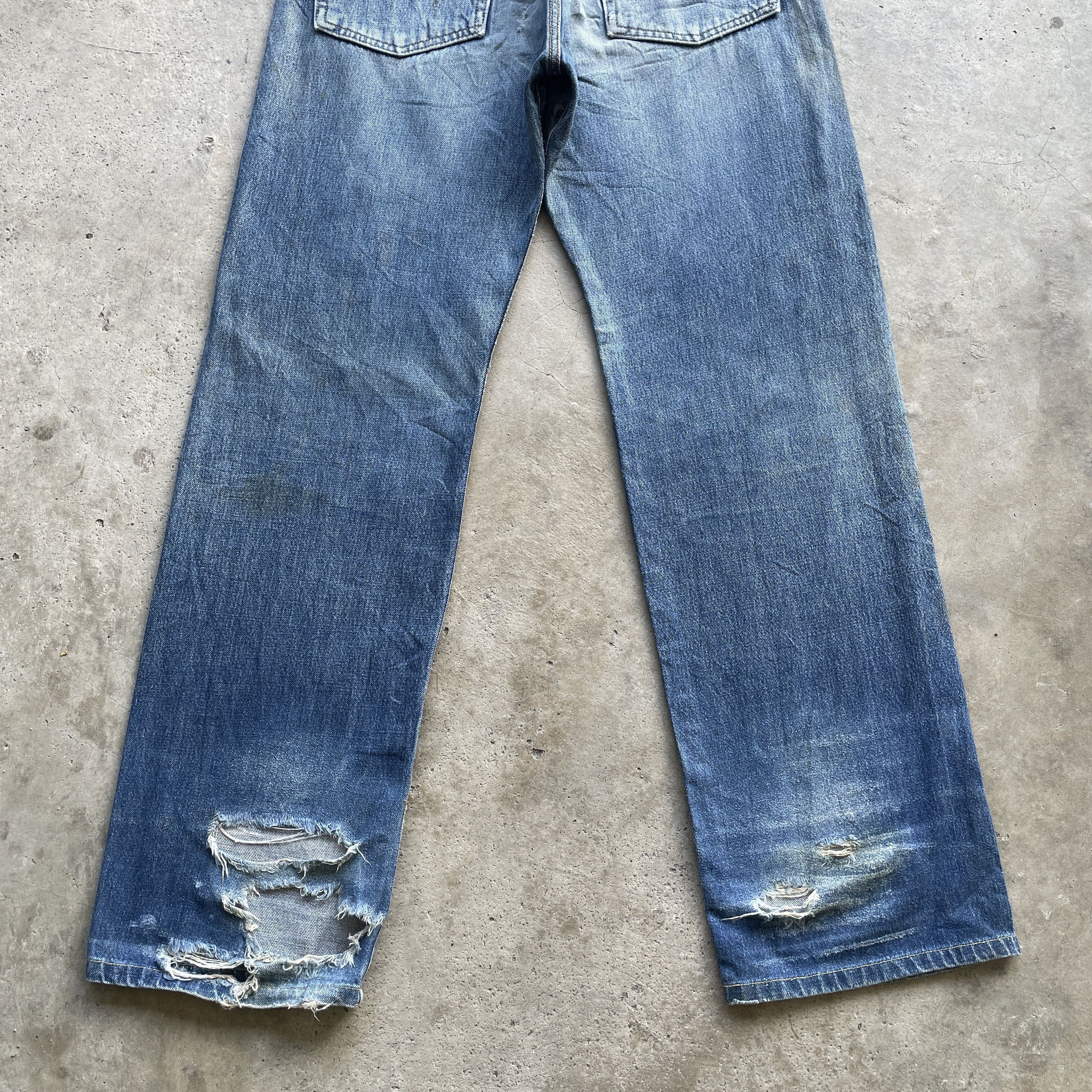 Edwin W31 Vintage Edwin 505 Distressed Jeans Faded Selvedge Pants Size US 31 - 14 Thumbnail