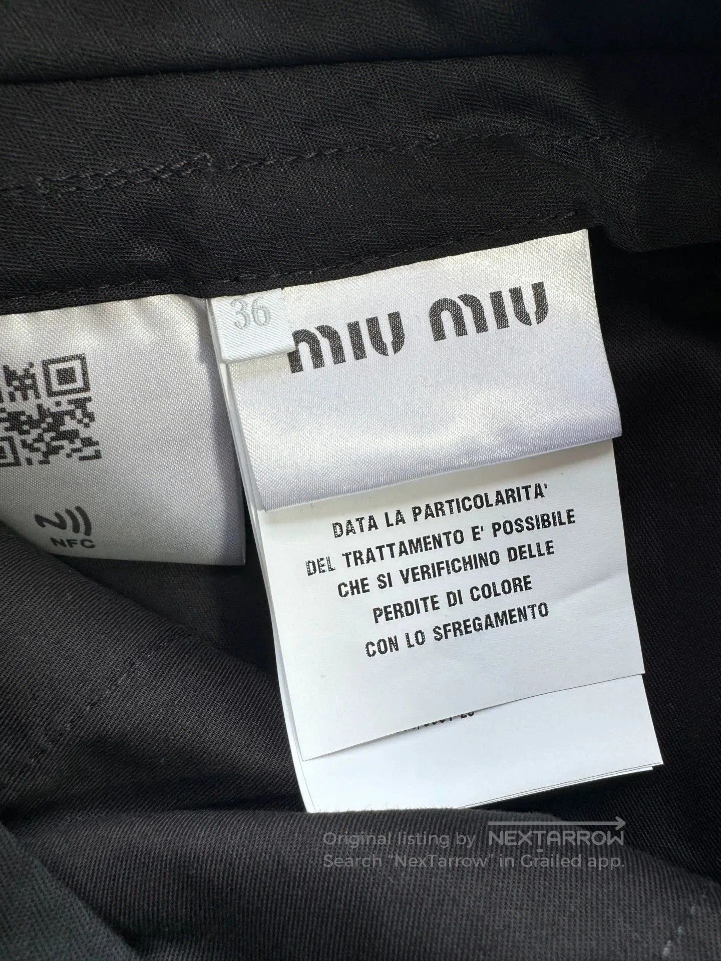 Miu Miu miu miu brown embroidered logo shorts. Size 35" - 4 Thumbnail
