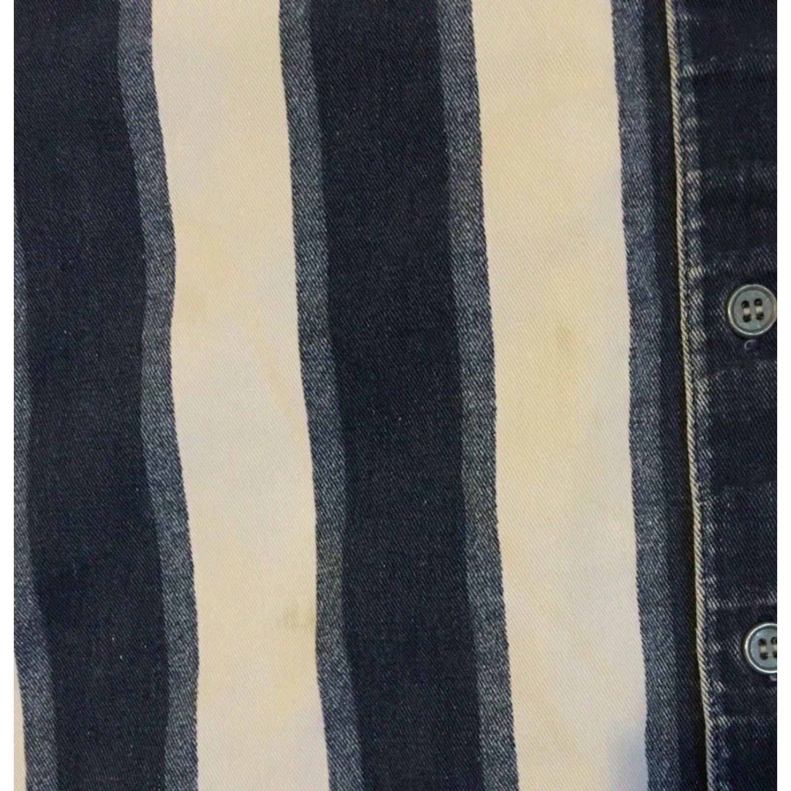 Gotcha VINTAGE 90s Striped Faded Button-Up Shirt L Blue 70s 80s Grunge Surf Skate Beach Vaporwave All Over Print Mens Size US L / EU 52-54 / 3 - 6 Thumbnail