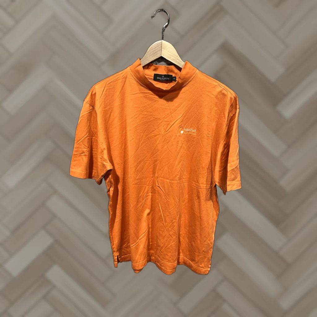 BUGATCHI VINTAGE Bugatchi Uomo Orange Short Sleeve T-Shirt Mens Angel Park Size M Size US M / EU 48-50 / 2 - 1 Thumbnail