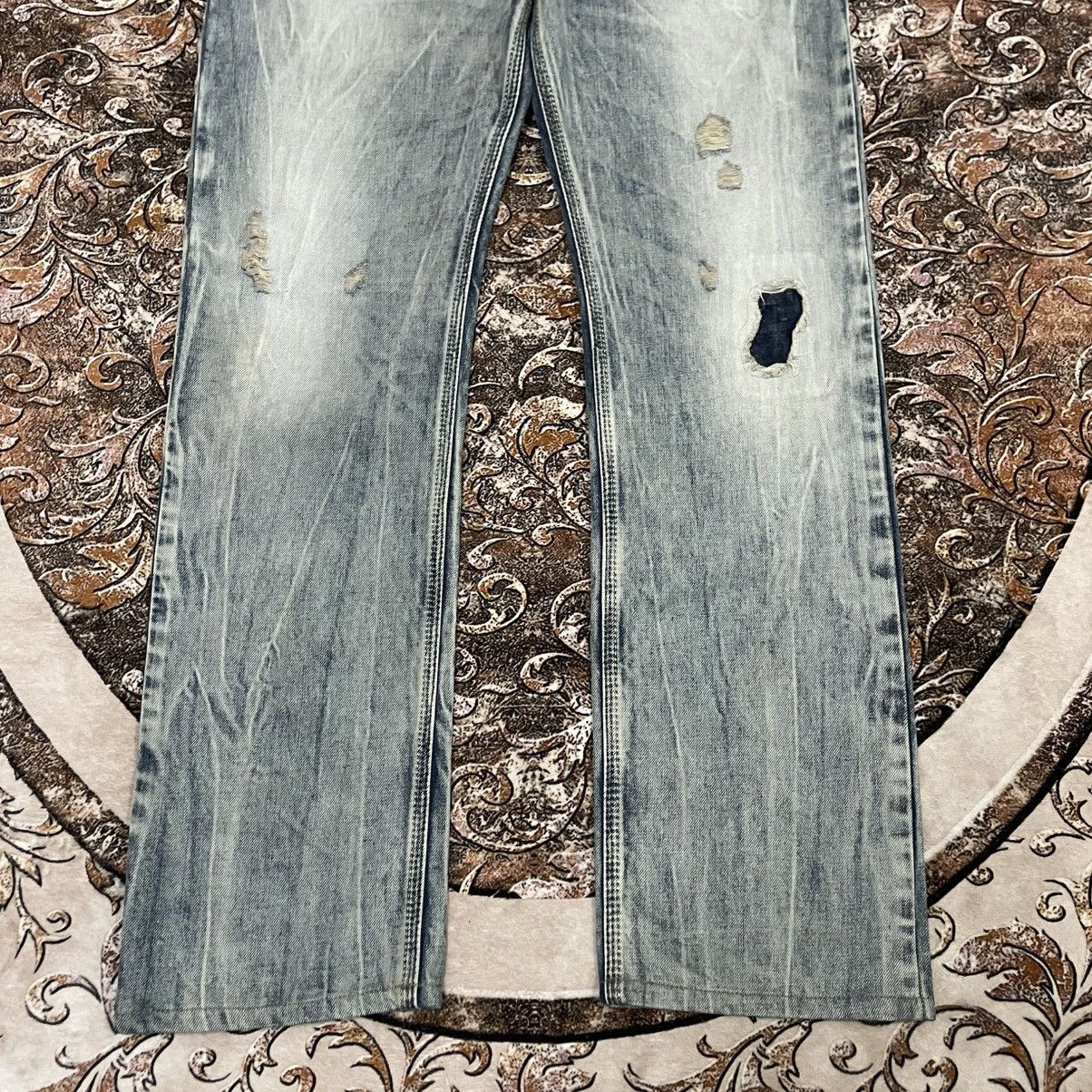 Diesel 🔥Vintage Diesel Industry Krooley Ripped Distress Denim Jeans Size US 34 / EU 50 - 3 Thumbnail