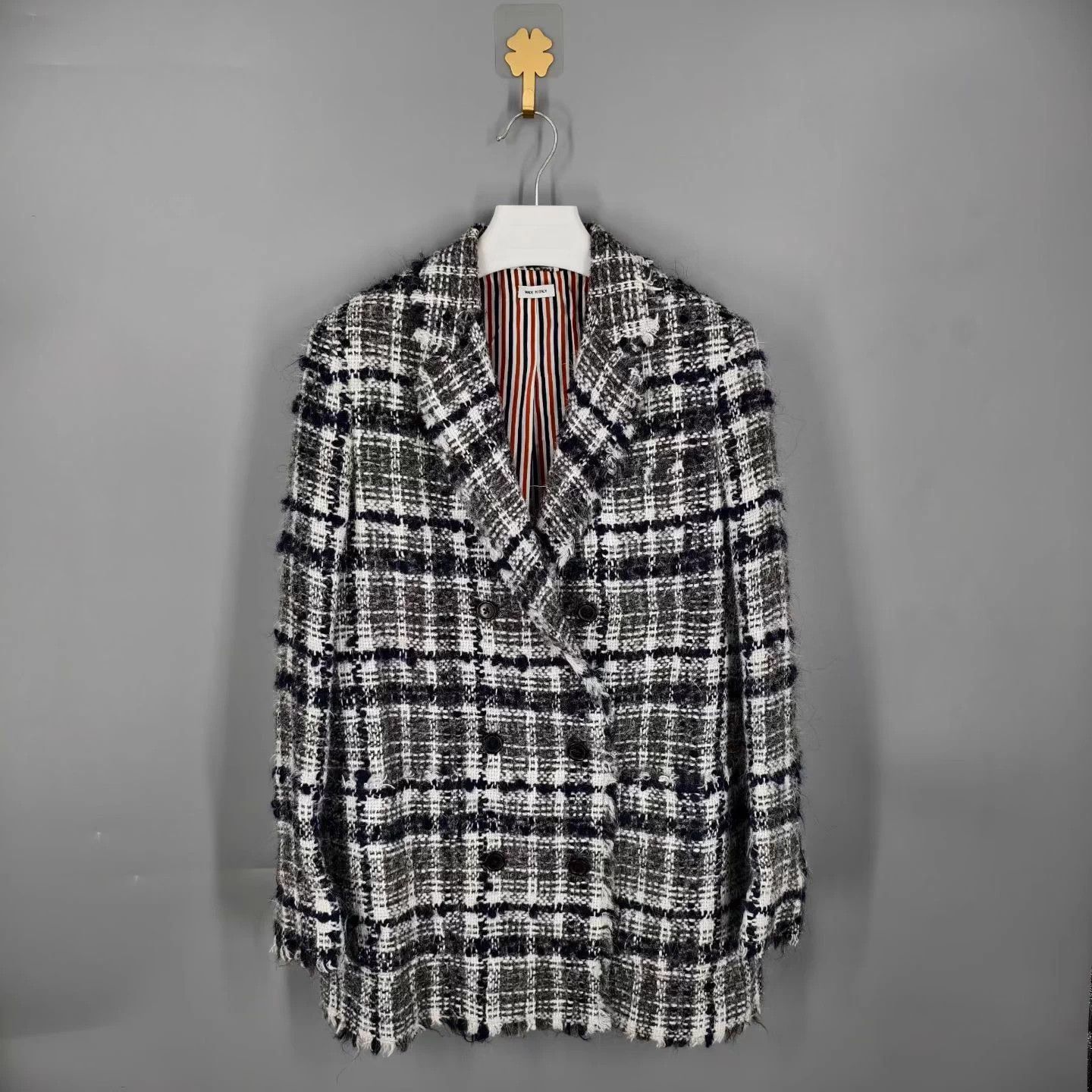 Thom Browne Thom Browne Wool Blend Knit Coat - Size 40 - New Size 40S - 1 Thumbnail