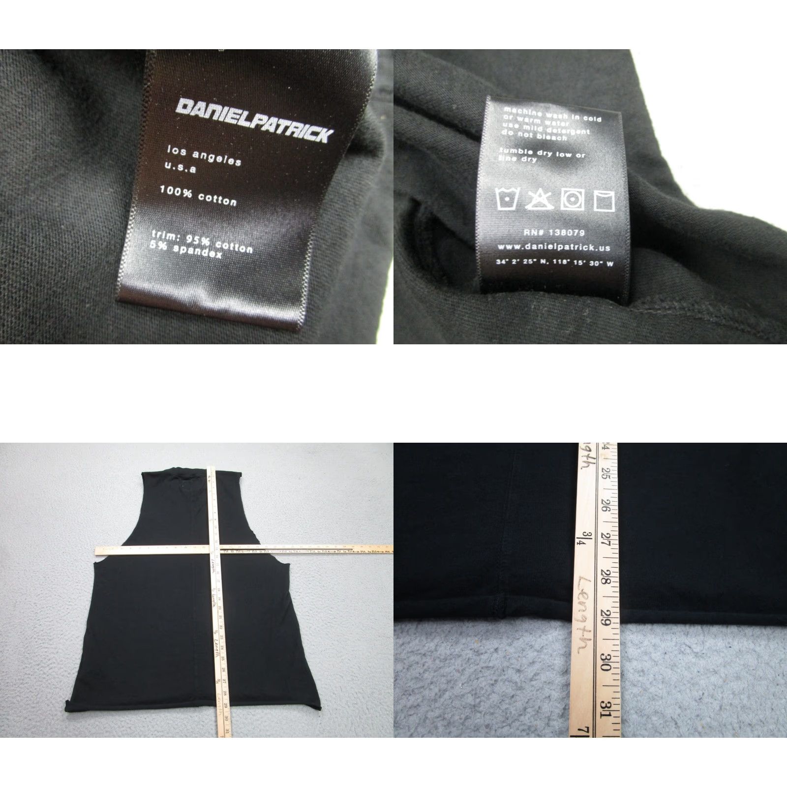 Vintage VINTAGE Daniel Patrick Shirt Mens XS Black Oversized baggy loose Tank Top Sleeveless Size US XS / EU 42 / 0 - 8 Thumbnail