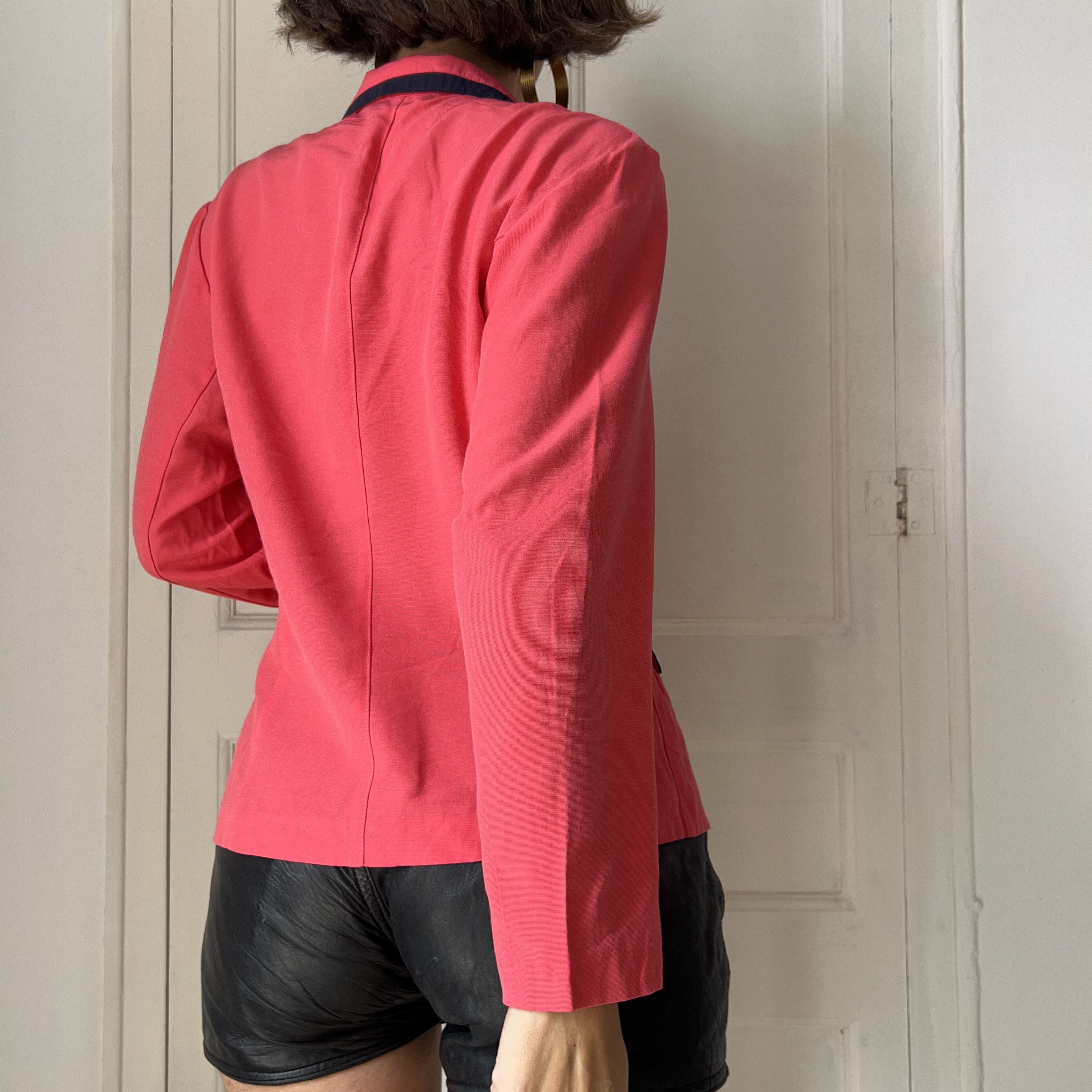 Vintage Vintage 90s Coral Pink Designer Blazer Size S / US 4 / IT 40 - 2 Thumbnail