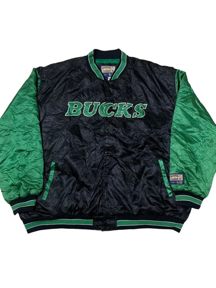 VTG 90s NBA MILWAUKE BUCKS bomber jacket oversized
