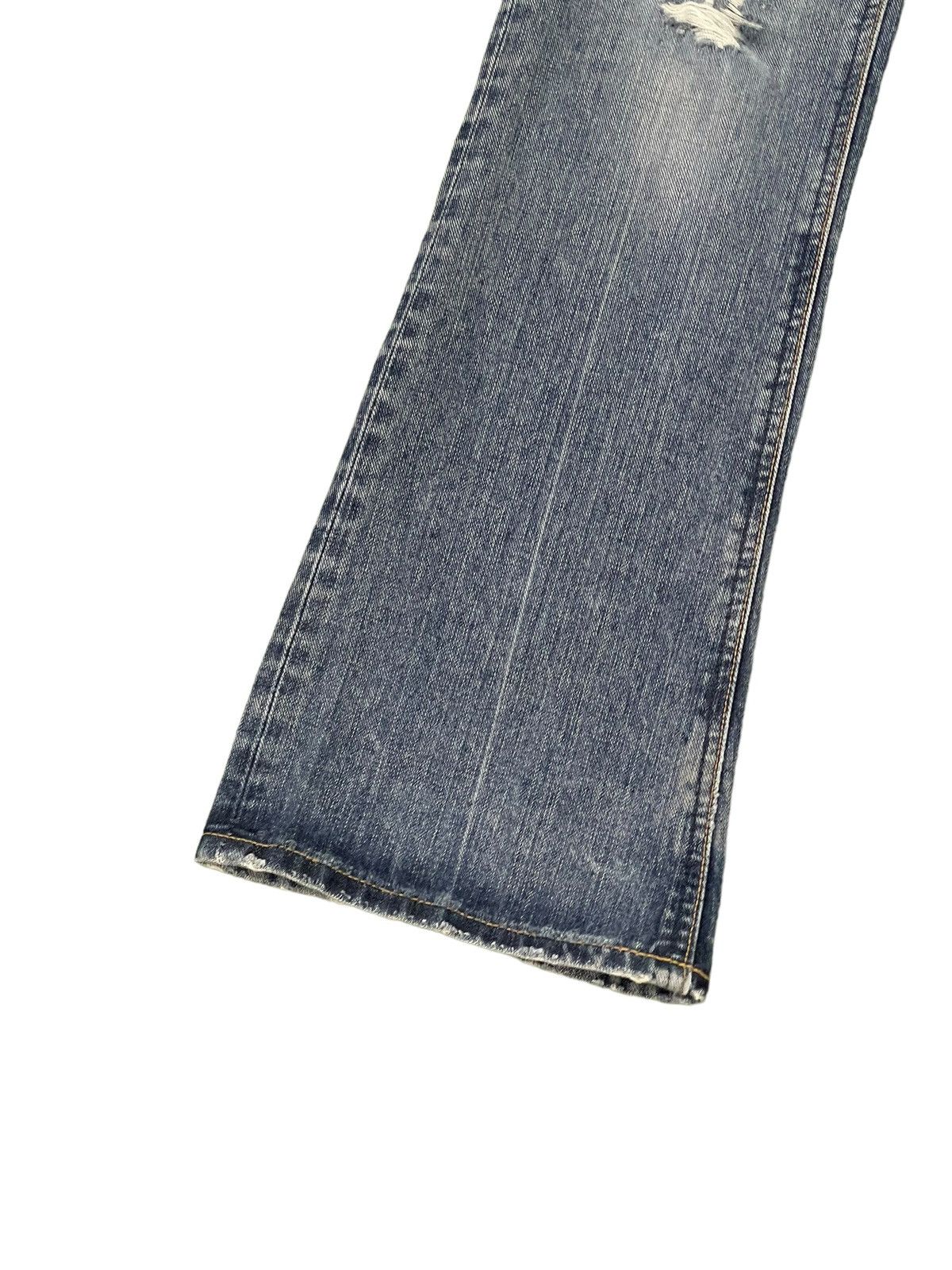 Lee Flare Jeans Lee Japan Distress Low Rise Boot Cut 8🟦6 Size US 31 - 5 Thumbnail