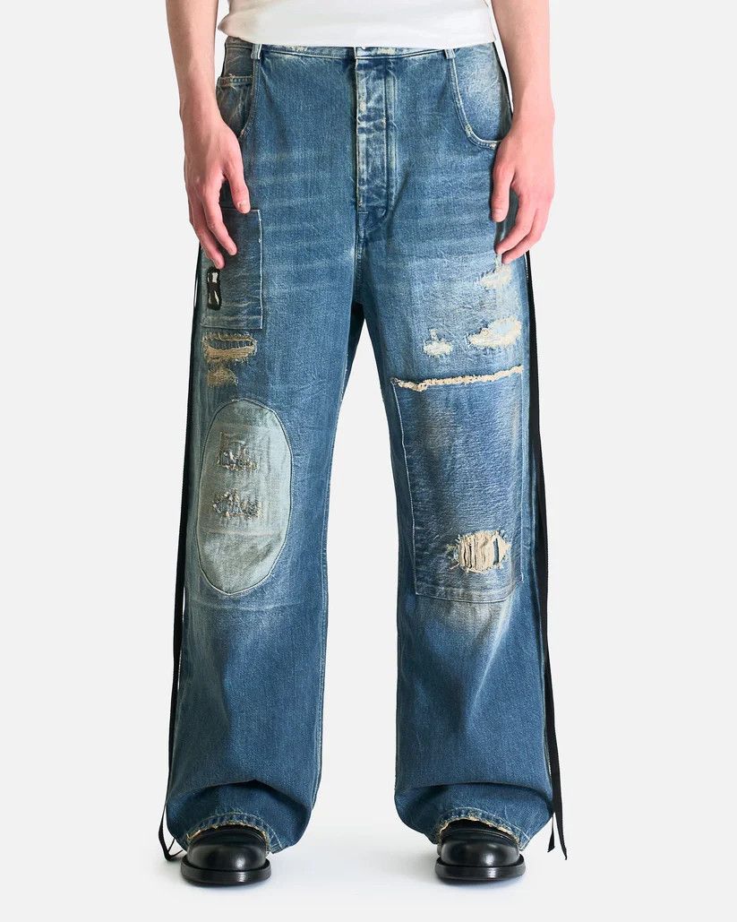 Ann Demeulemeester o1s1v1r1oon0825 Olan 5-Pockets High Comfort Trousers in Blue Size US 30 / EU 46 - 1 Thumbnail