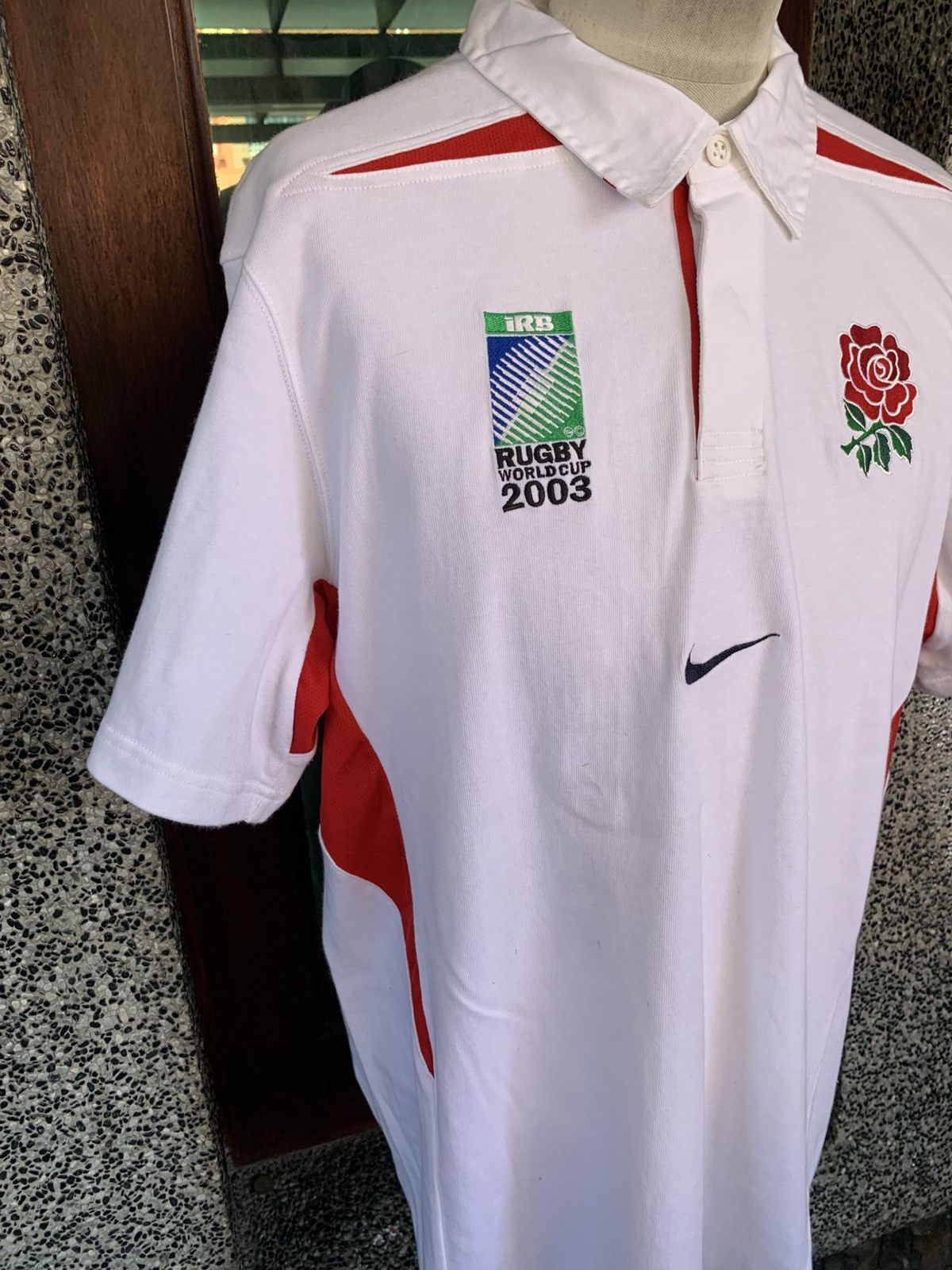 Nike Vintage 2003 England Rugby World Cup Shirt Size US XXL / EU 58 / 5 - 4 Thumbnail