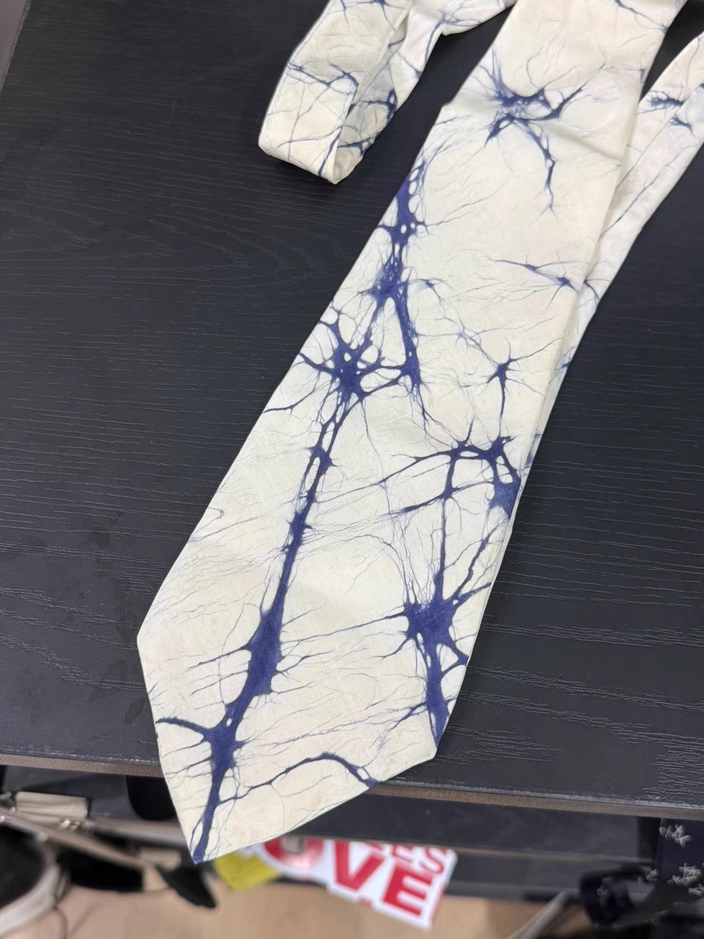 Comme des Garcons Homme Comme des Garçons Homme Blue Vein Print Silk Tie K20 Size ONE SIZE - 2 Thumbnail