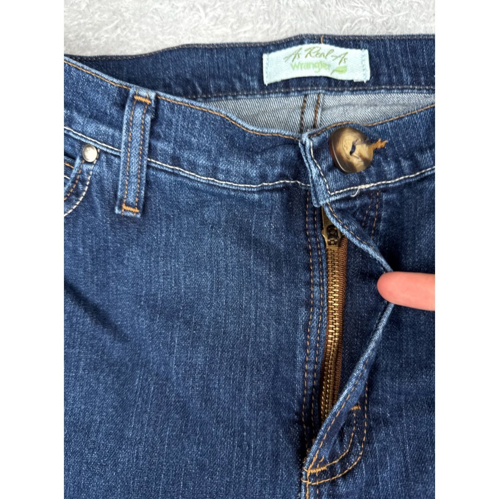 Wrangler Wrangler Jeans Women 14 Blue Bootcut Denim As Real As Cotton Blend Mid 34x28 Size 36" / US 14 / IT 50 - 5 Thumbnail
