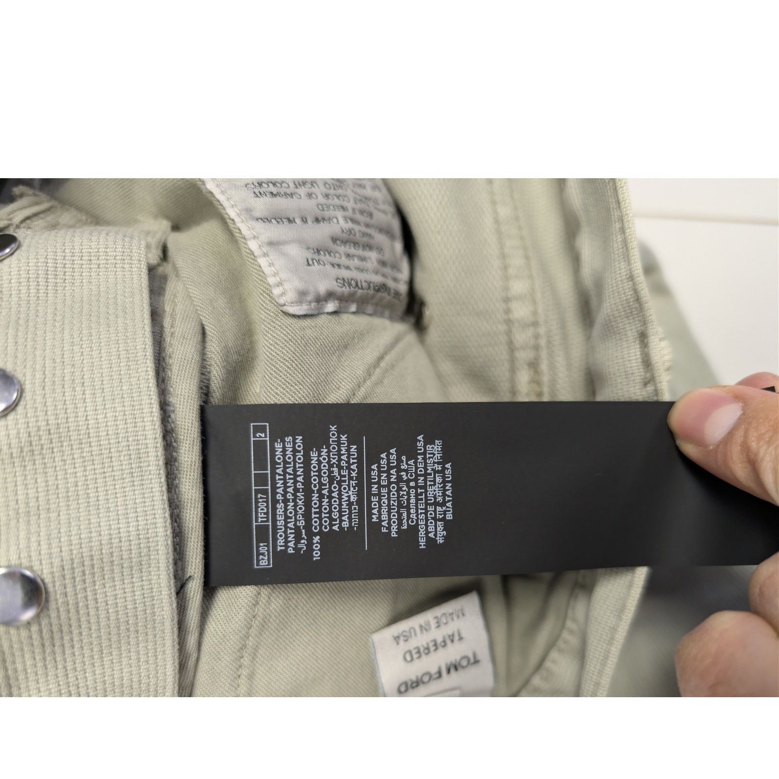 Tom Ford o1rshd1 Tapered Fit Denim Jeans in Grey 34 Size US 34 / EU 50 - 18 Thumbnail