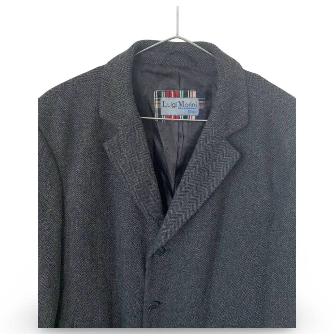 Vintage VTG Herringbone tweed coat #976 Size US M / EU 48-50 / 2 - 2 Thumbnail