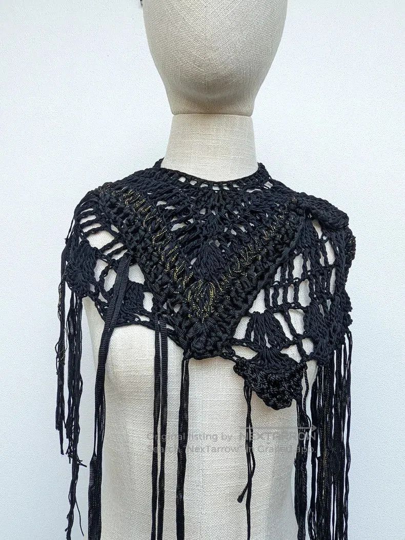 Ann Demeulemeester Ann Demeulemeester Fringe Cape Accessory. Size XXS / US 00 / IT 34 - 4 Thumbnail